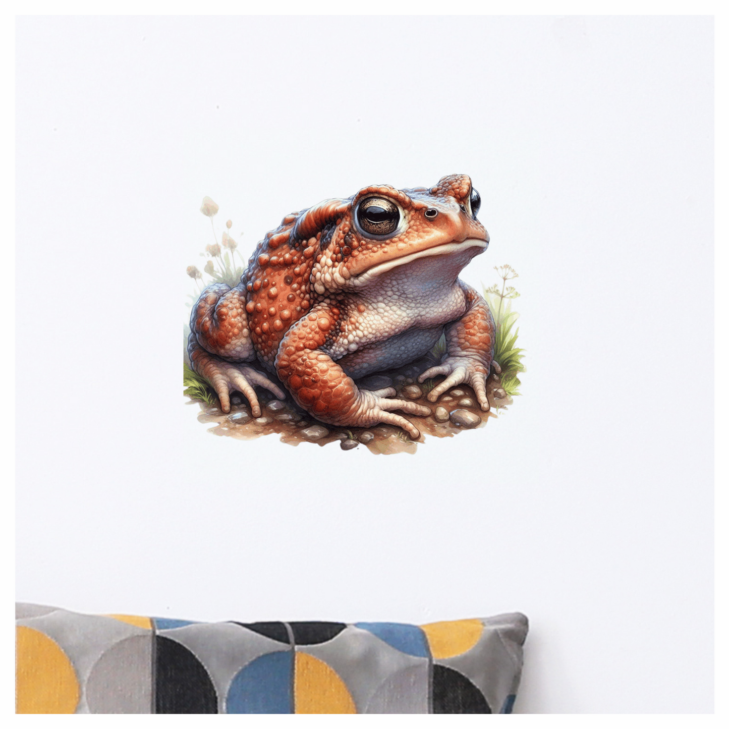 Orange Toad Rocky Ground Nature Vinyl Sticker Decal