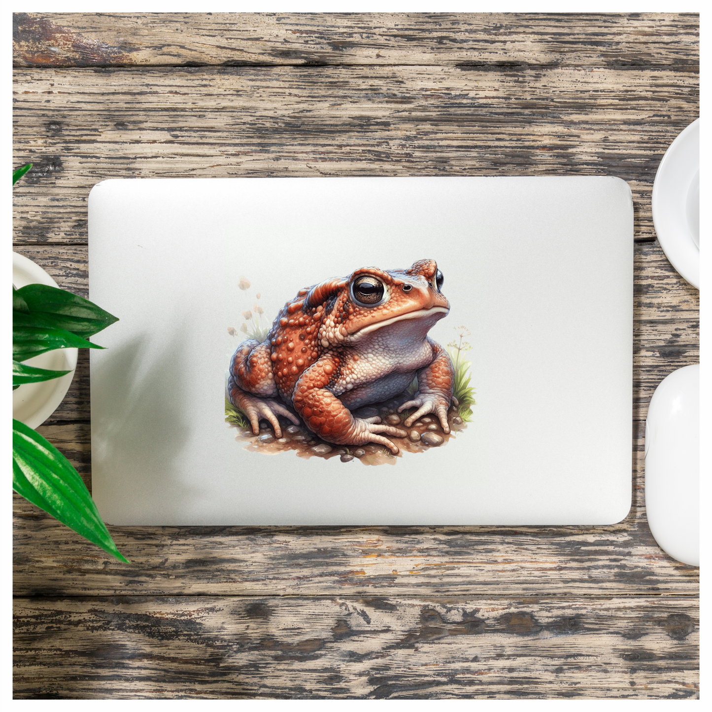 Orange Toad Rocky Ground Nature Vinyl Sticker Decal