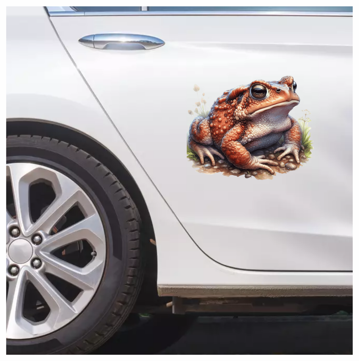 Orange Toad Rocky Ground Nature Vinyl Sticker Decal