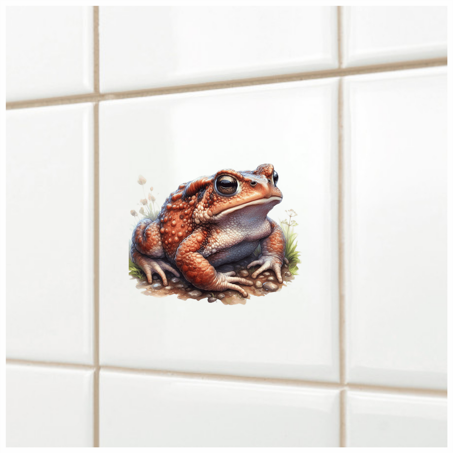 Orange Toad Rocky Ground Nature Vinyl Sticker Decal