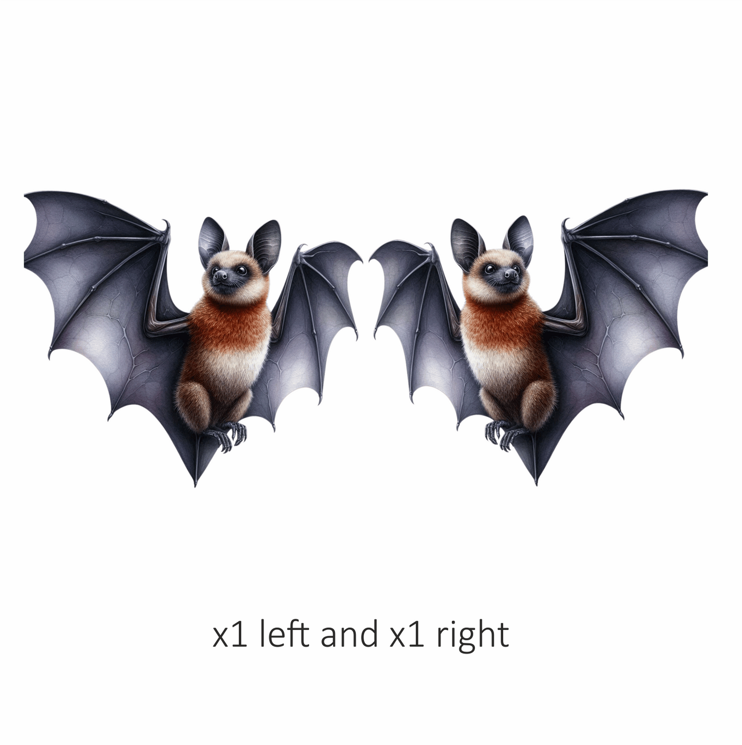 Brown Bat Large Wings Cute Vinyl Sticker Decal