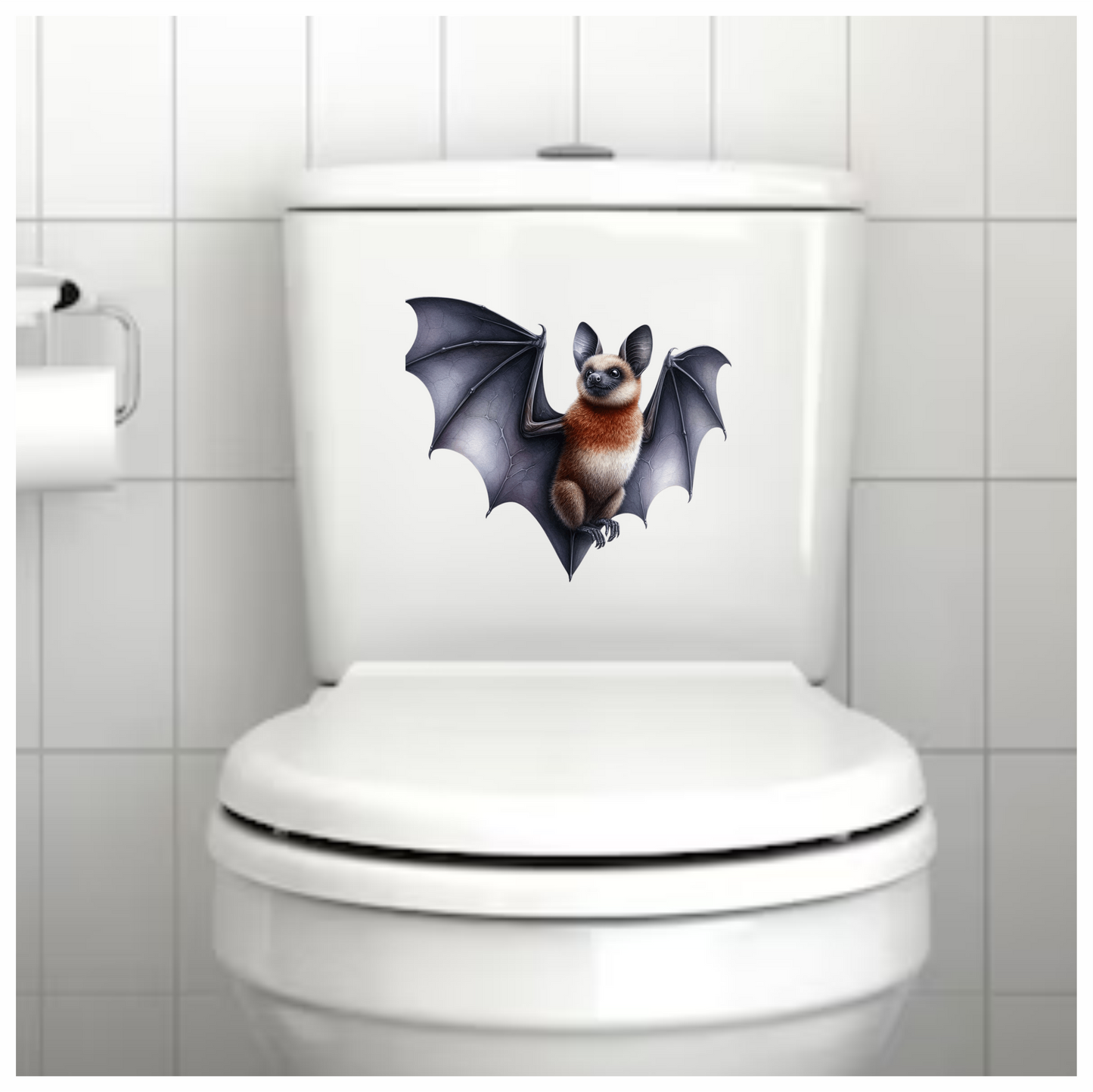 Brown Bat Large Wings Cute Vinyl Sticker Decal