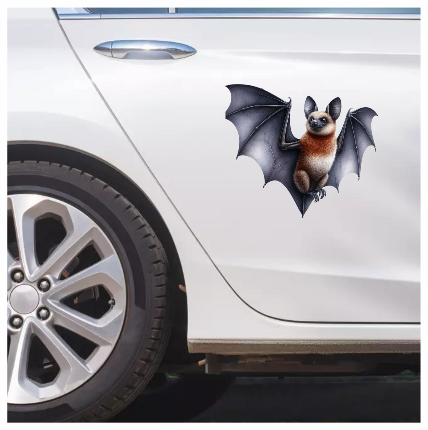 Brown Bat Large Wings Cute Vinyl Sticker Decal
