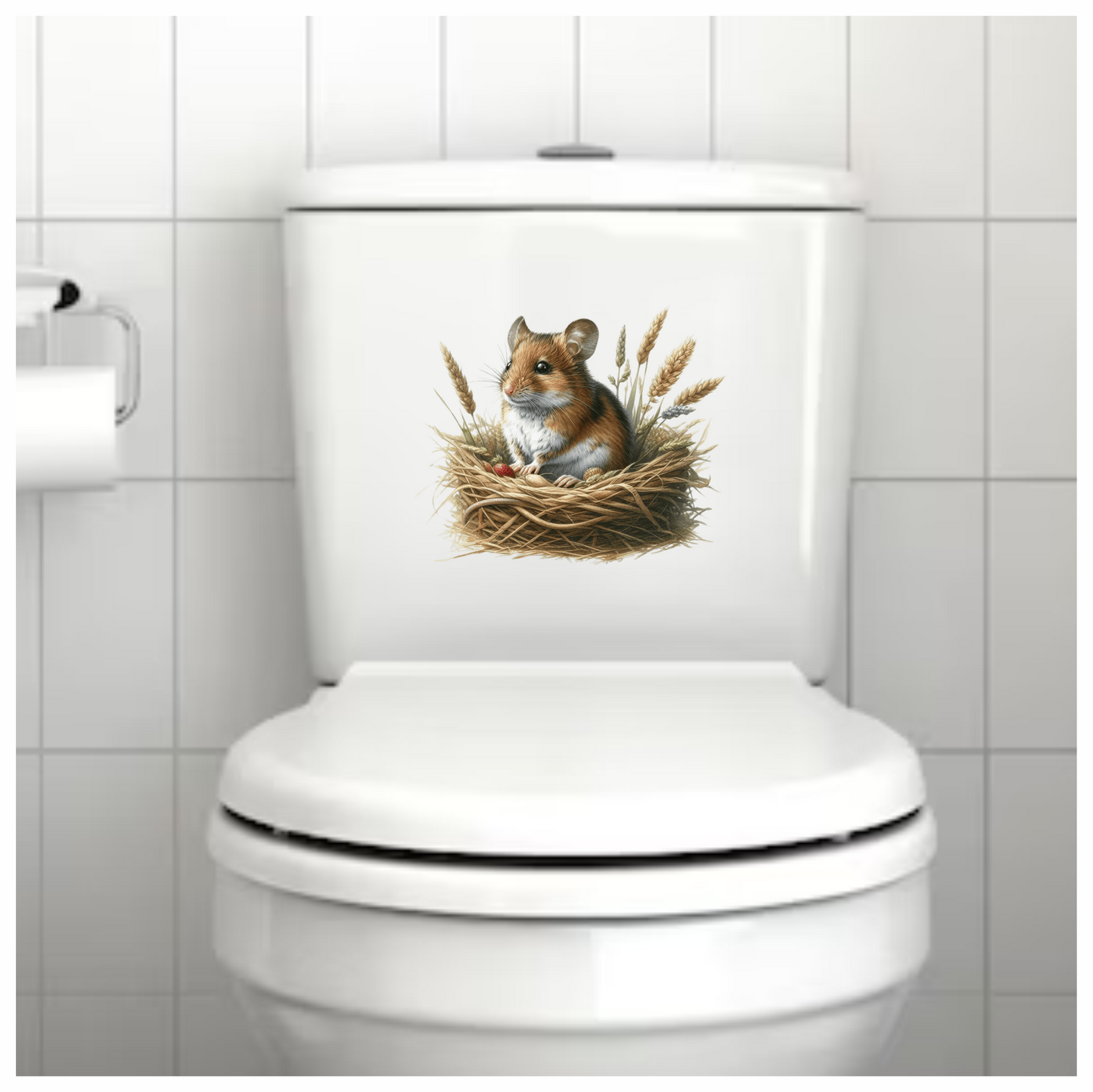 Cute Harvest Mouse Vinyl Decal Sticker