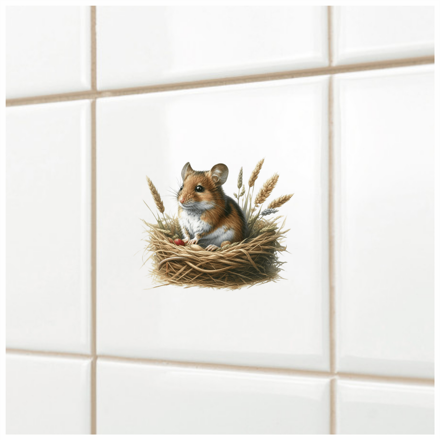 Cute Harvest Mouse Vinyl Decal Sticker