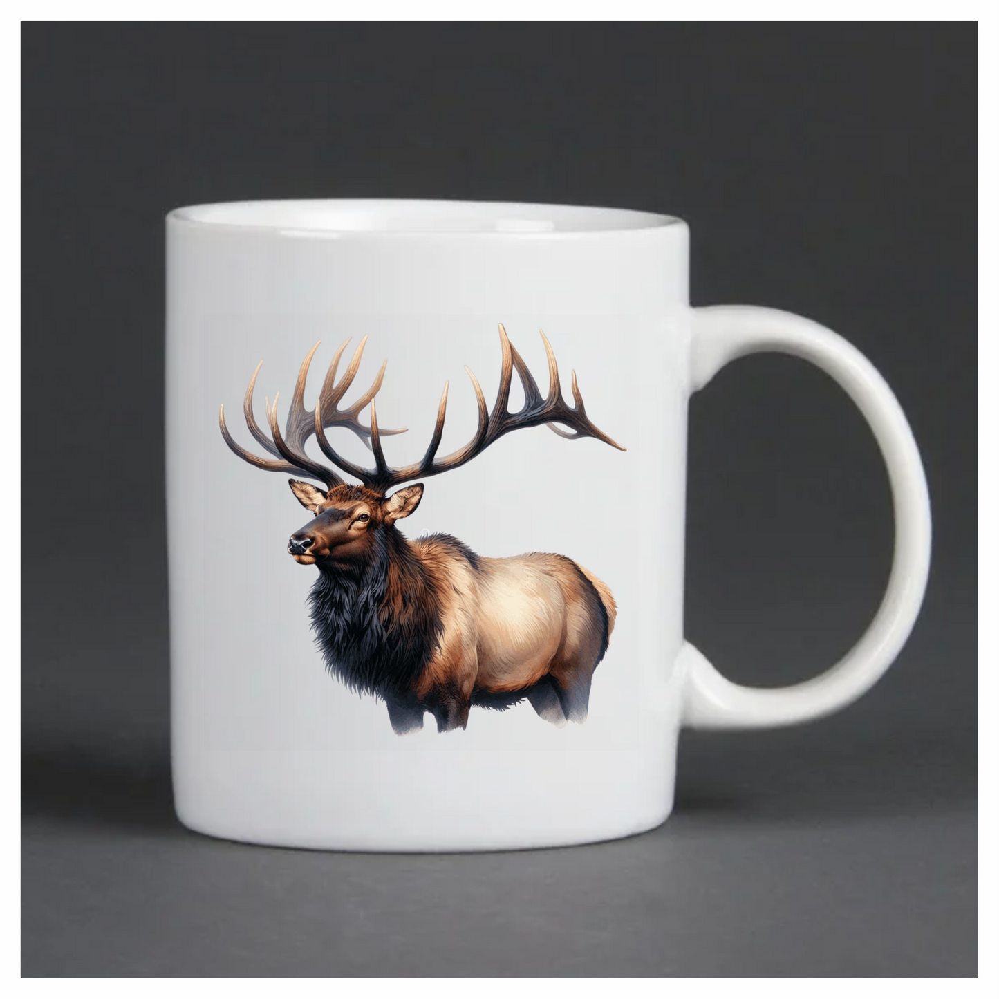 Elk Brown Antlers Fur Animal Vinyl Sticker Decal