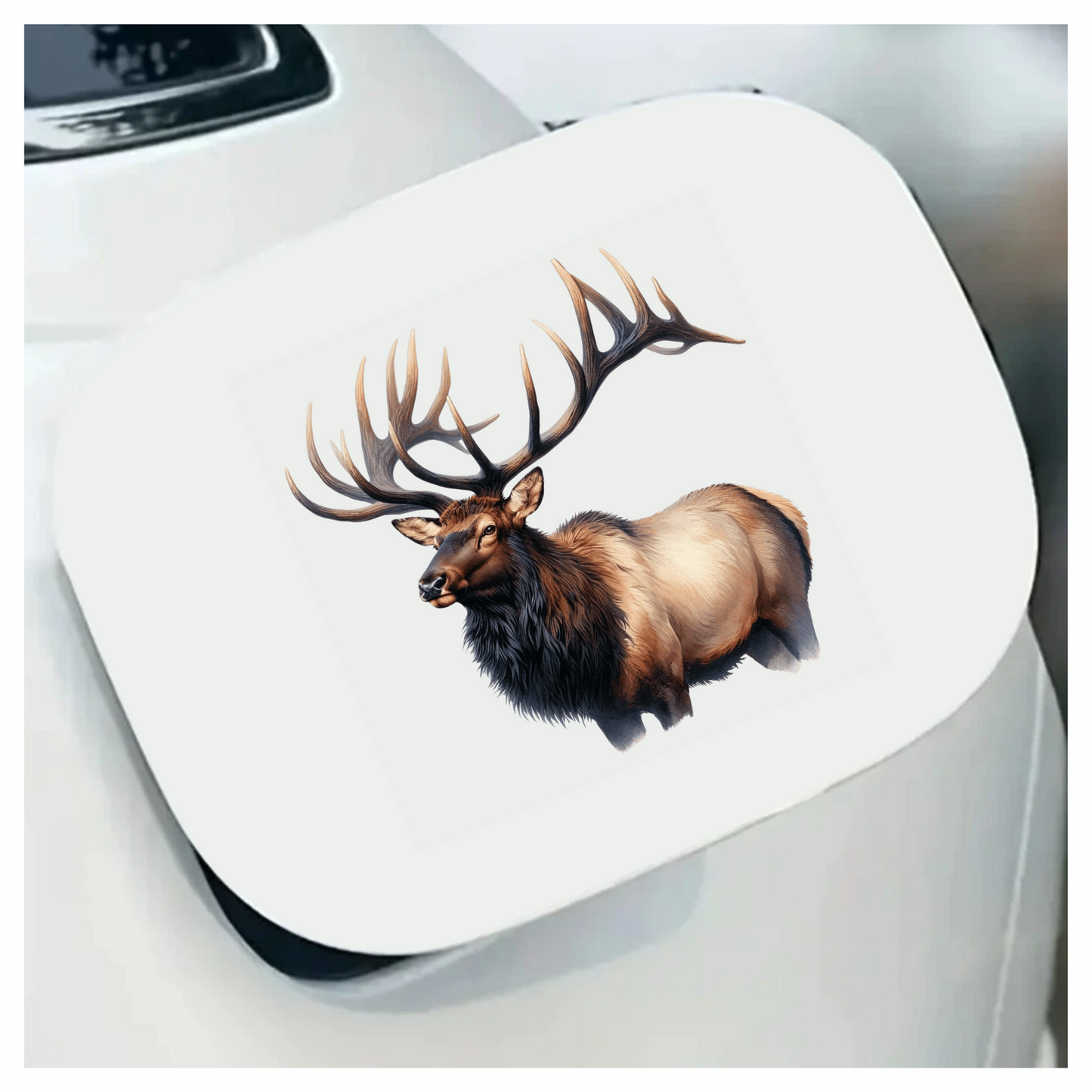 Elk Brown Antlers Fur Animal Vinyl Sticker Decal