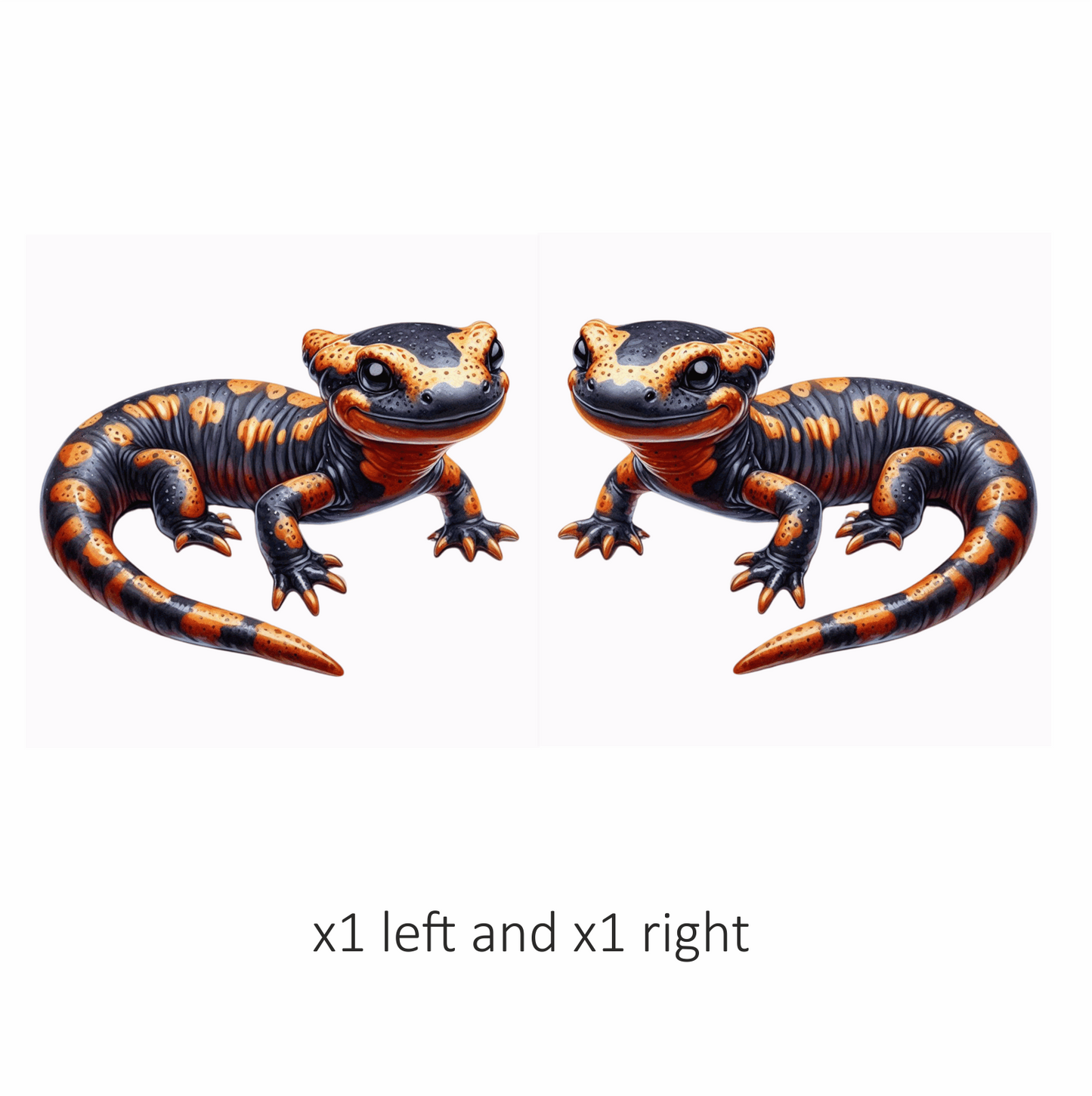 Salamander Black Orange Vinyl Sticker Decal