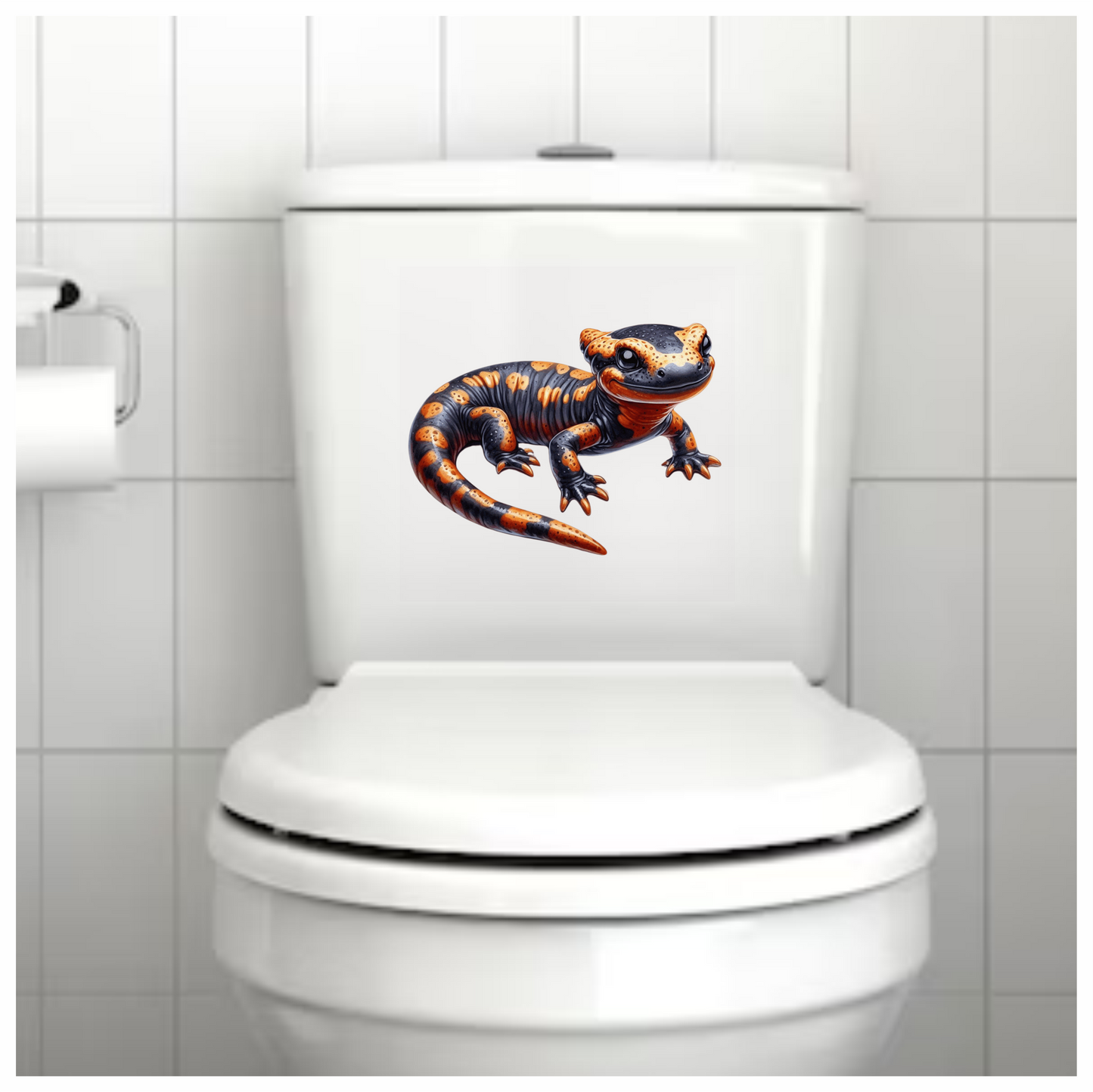 Salamander Black Orange Vinyl Sticker Decal
