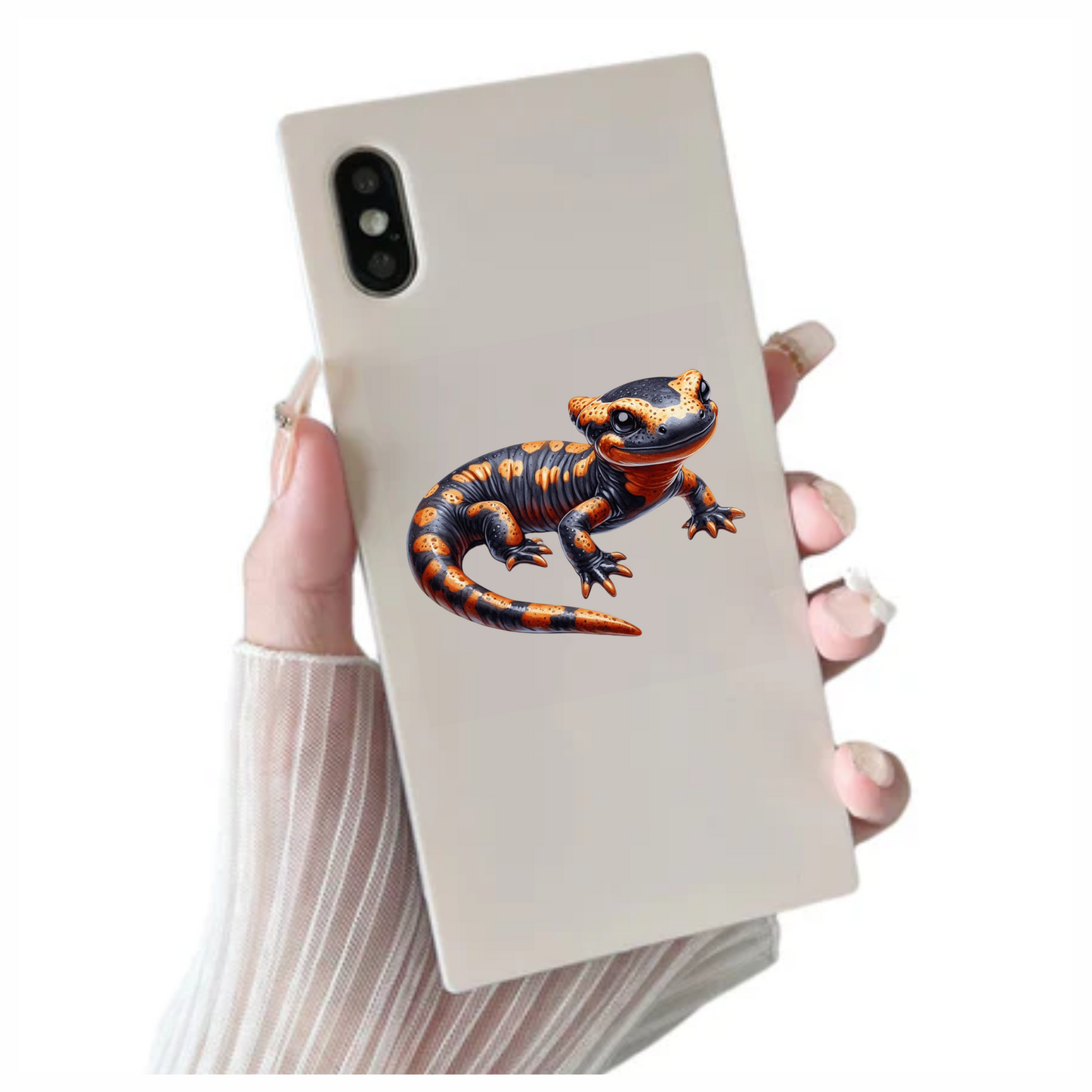 Salamander Black Orange Vinyl Sticker Decal
