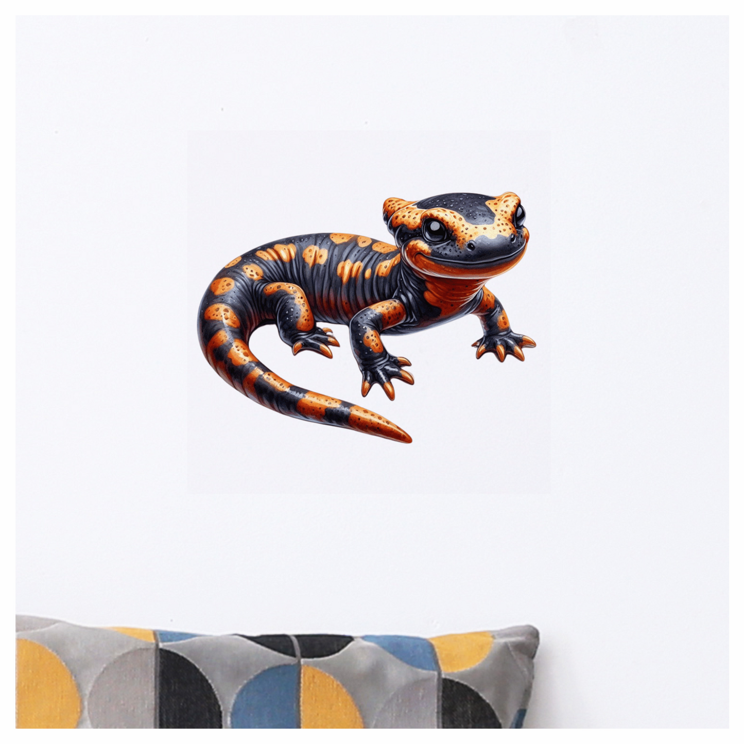 Salamander Black Orange Vinyl Sticker Decal
