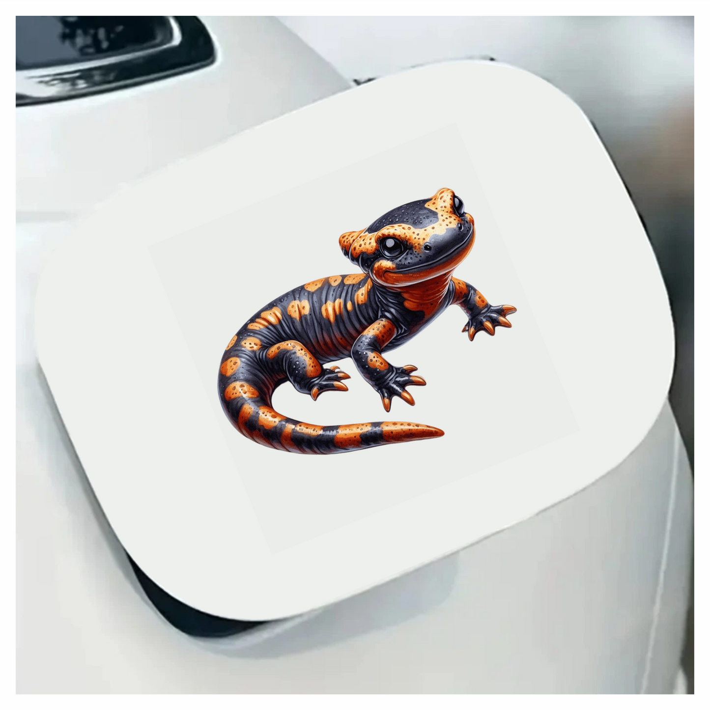 Salamander Black Orange Vinyl Sticker Decal