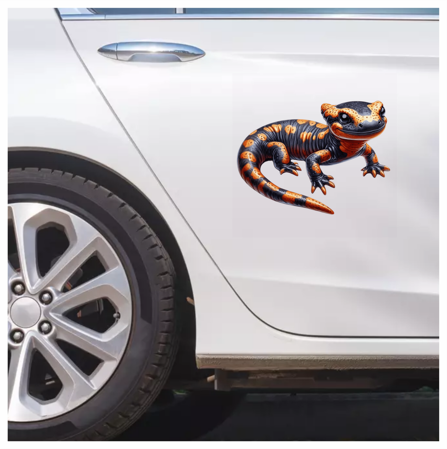 Salamander Black Orange Vinyl Sticker Decal
