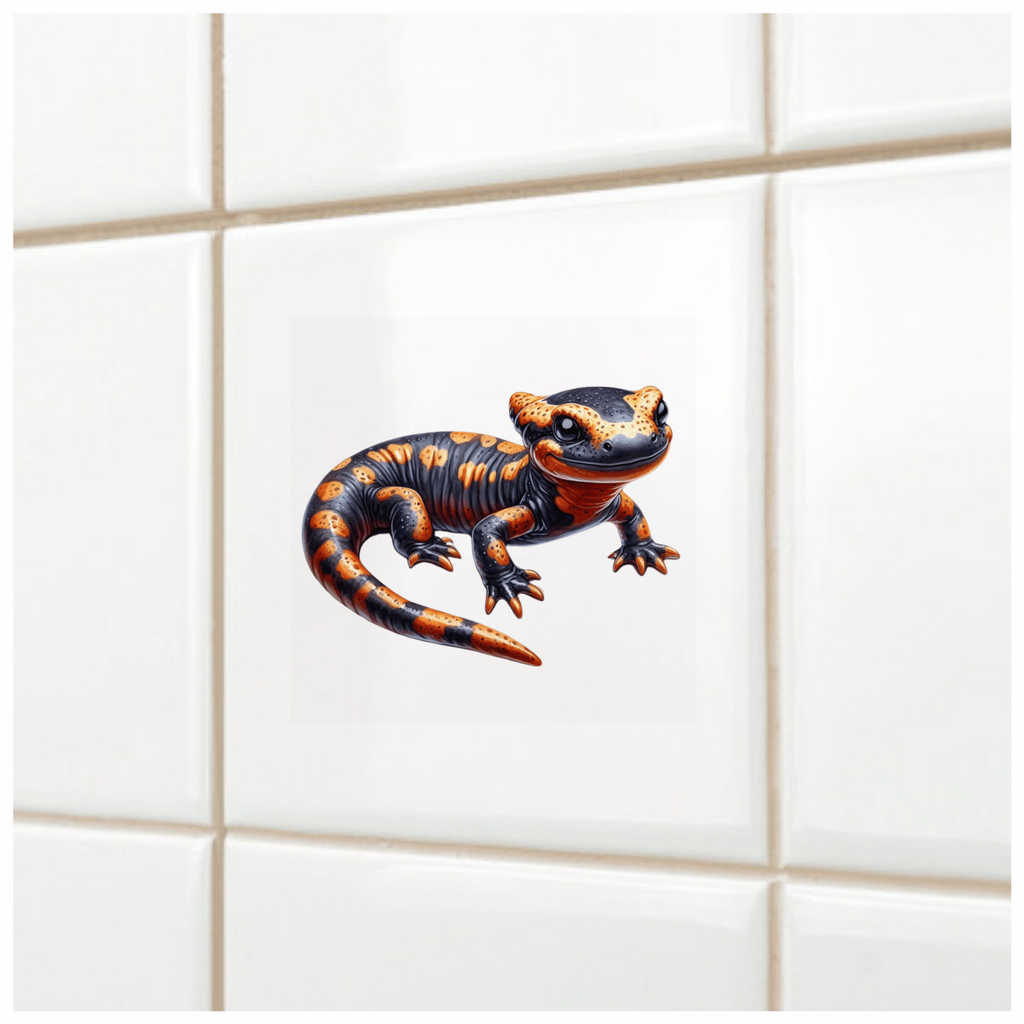 Salamander Black Orange Vinyl Sticker Decal