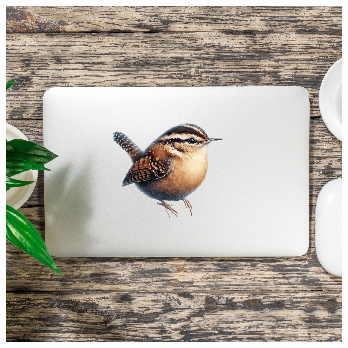 Wren Brown Bird Forest Vinyl Sticker Decal