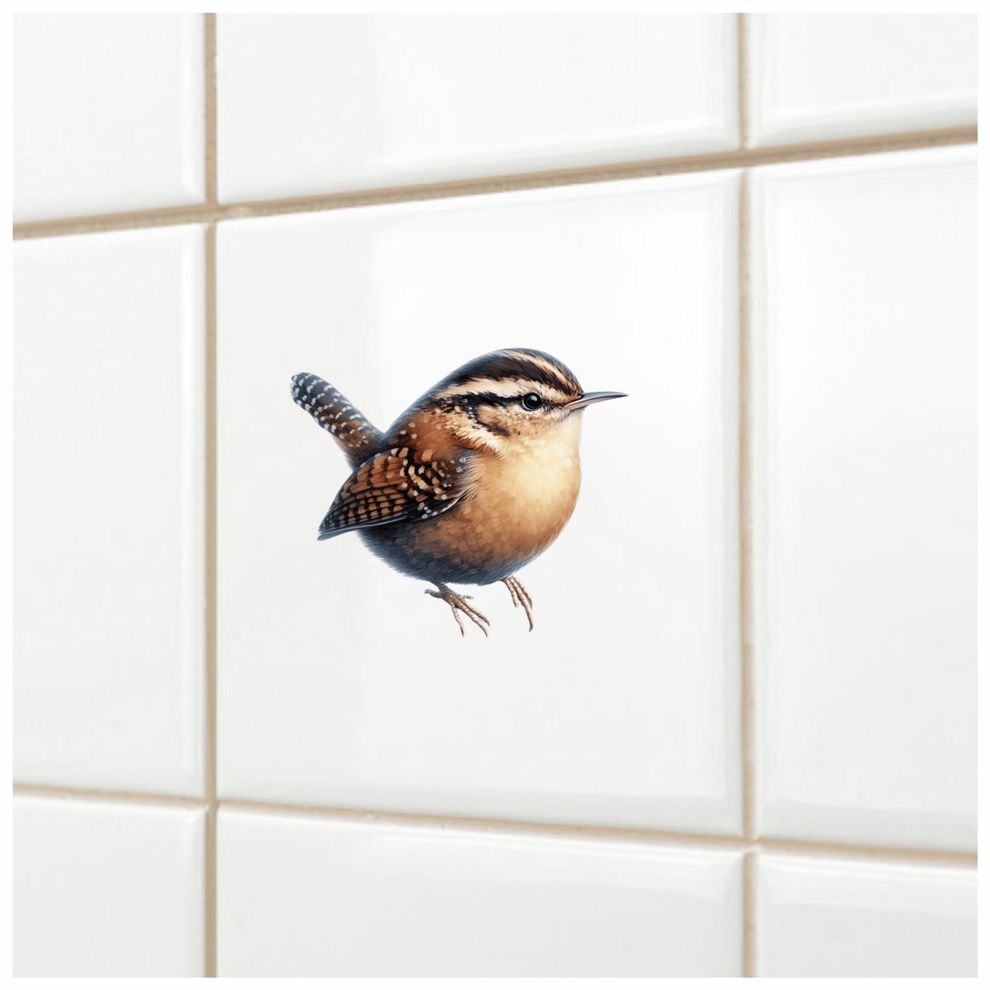 Wren Brown Bird Forest Vinyl Sticker Decal