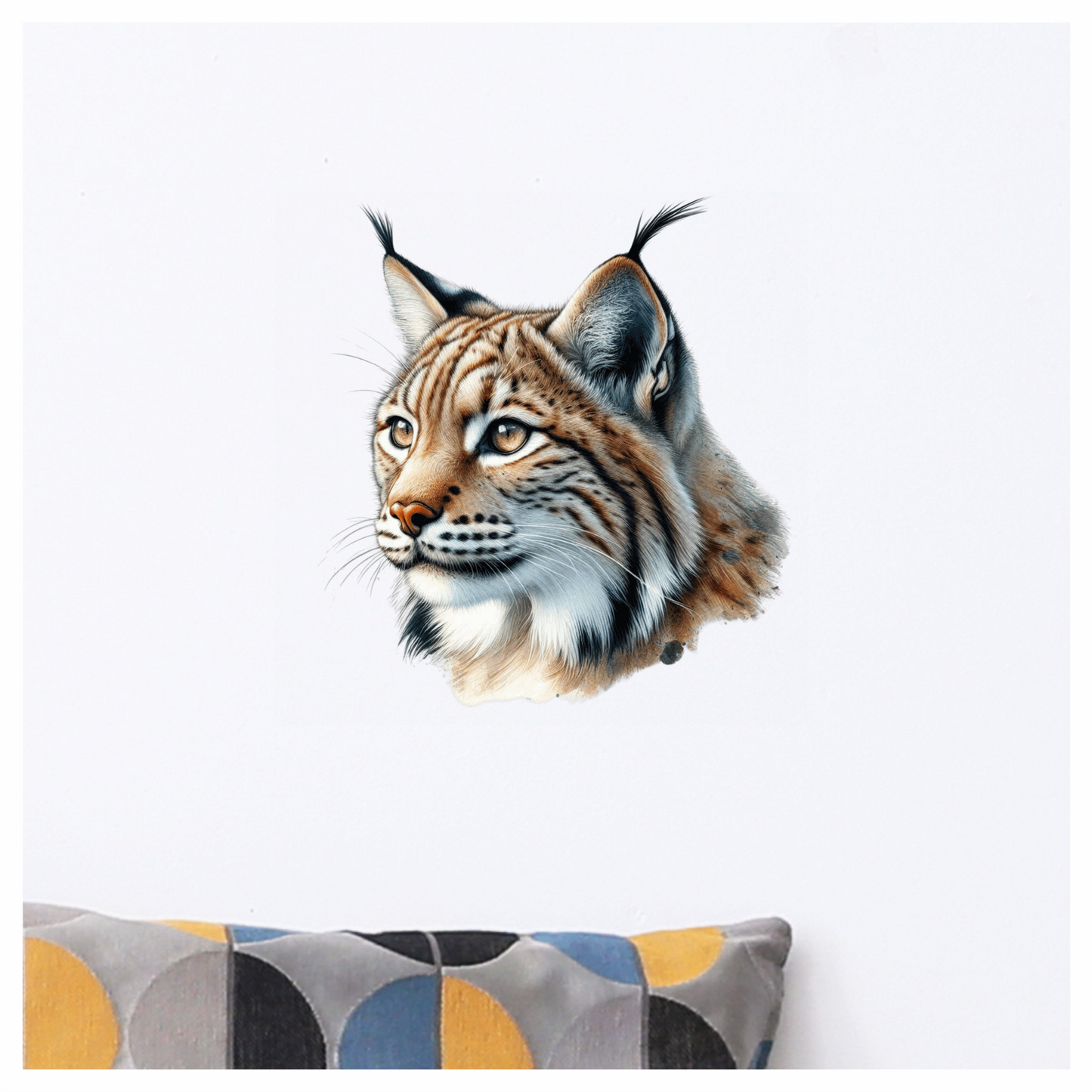 Lynx Brown Eyes Feline Fur Vinyl Sticker Decal