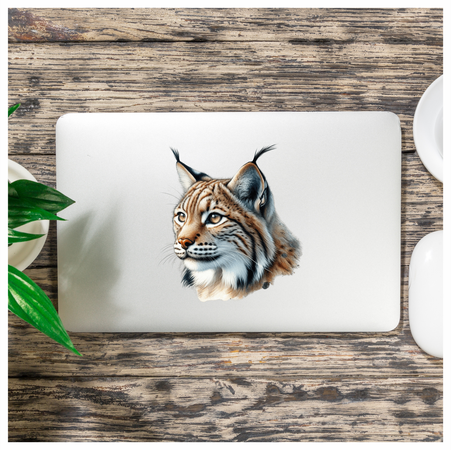 Lynx Brown Eyes Feline Fur Vinyl Sticker Decal