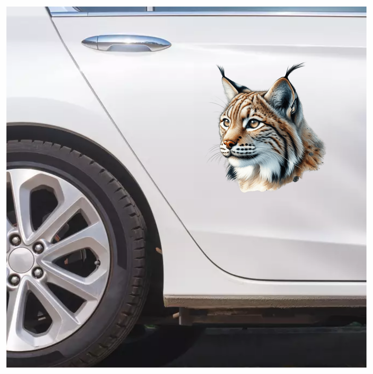 Lynx Brown Eyes Feline Fur Vinyl Sticker Decal