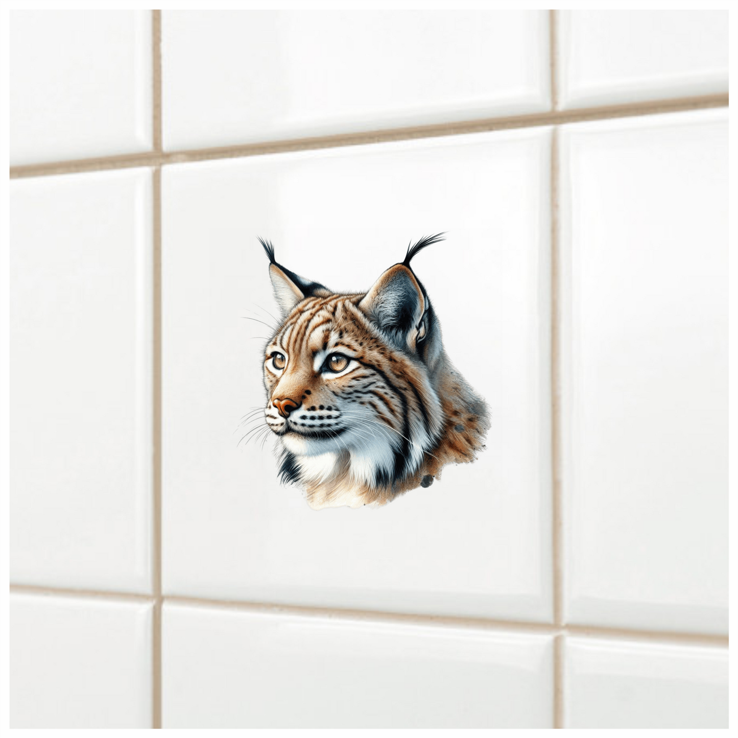 Lynx Brown Eyes Feline Fur Vinyl Sticker Decal