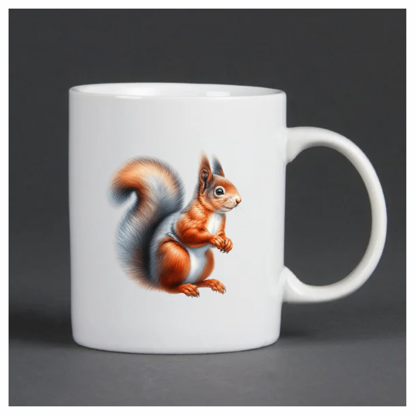 Orange White Squirrel Red Vinyl Sticker Decal