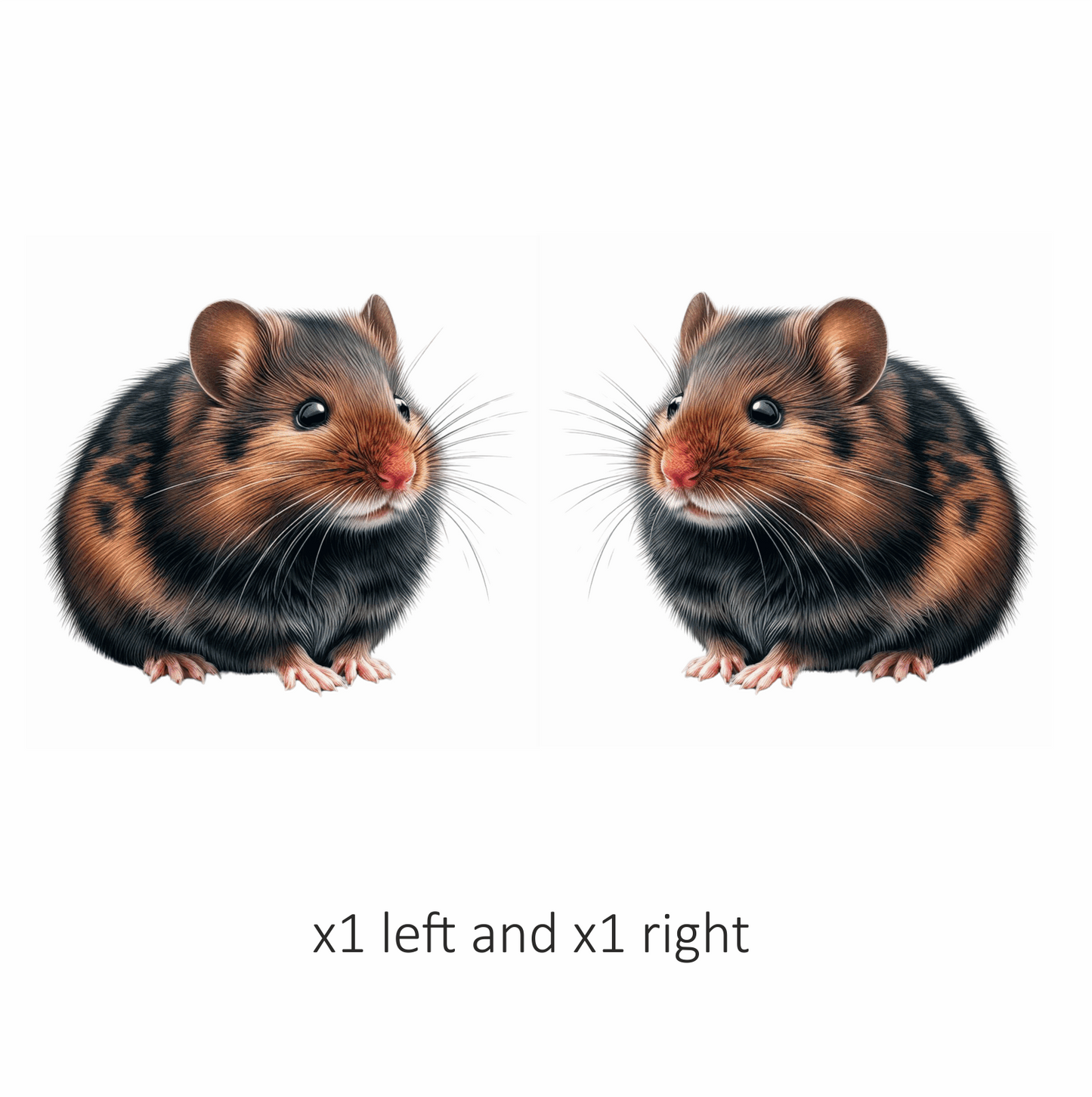 Brown Hamster European Rodent Small Vinyl Sticker Decal