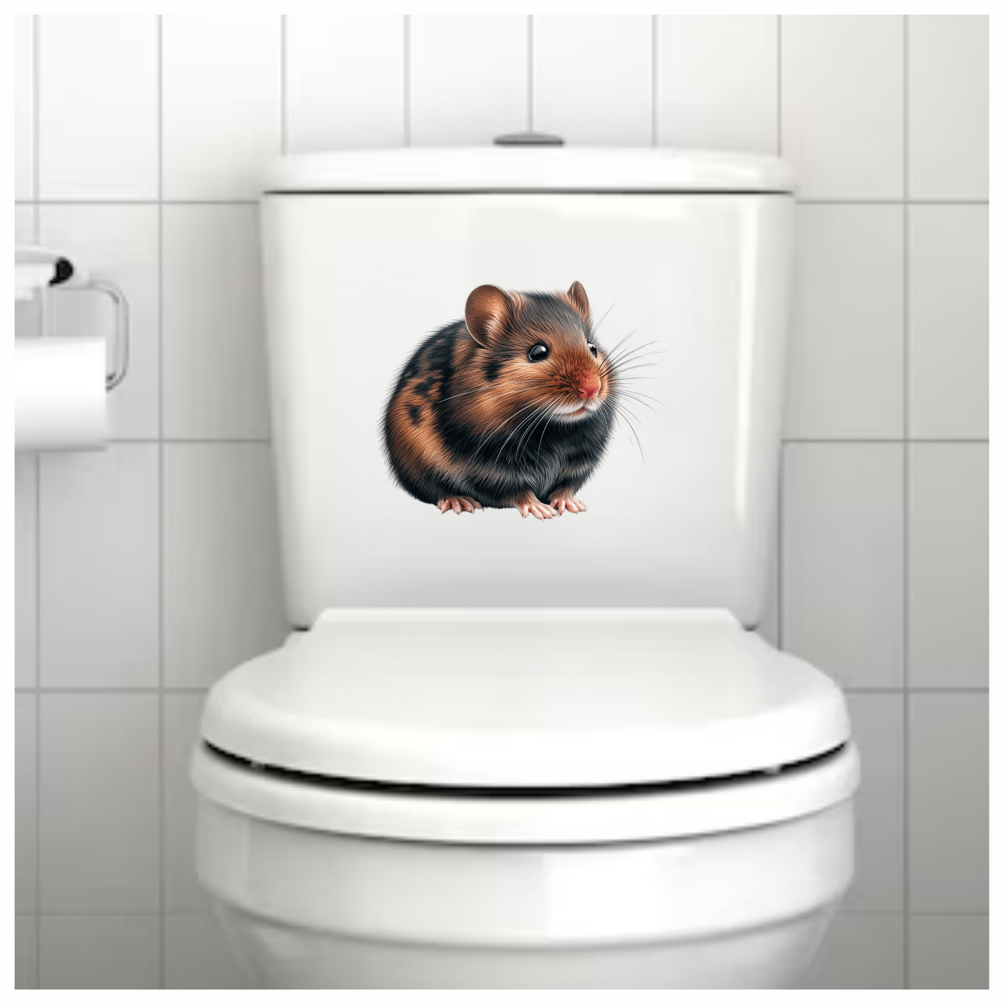 Brown Hamster European Rodent Small Vinyl Sticker Decal