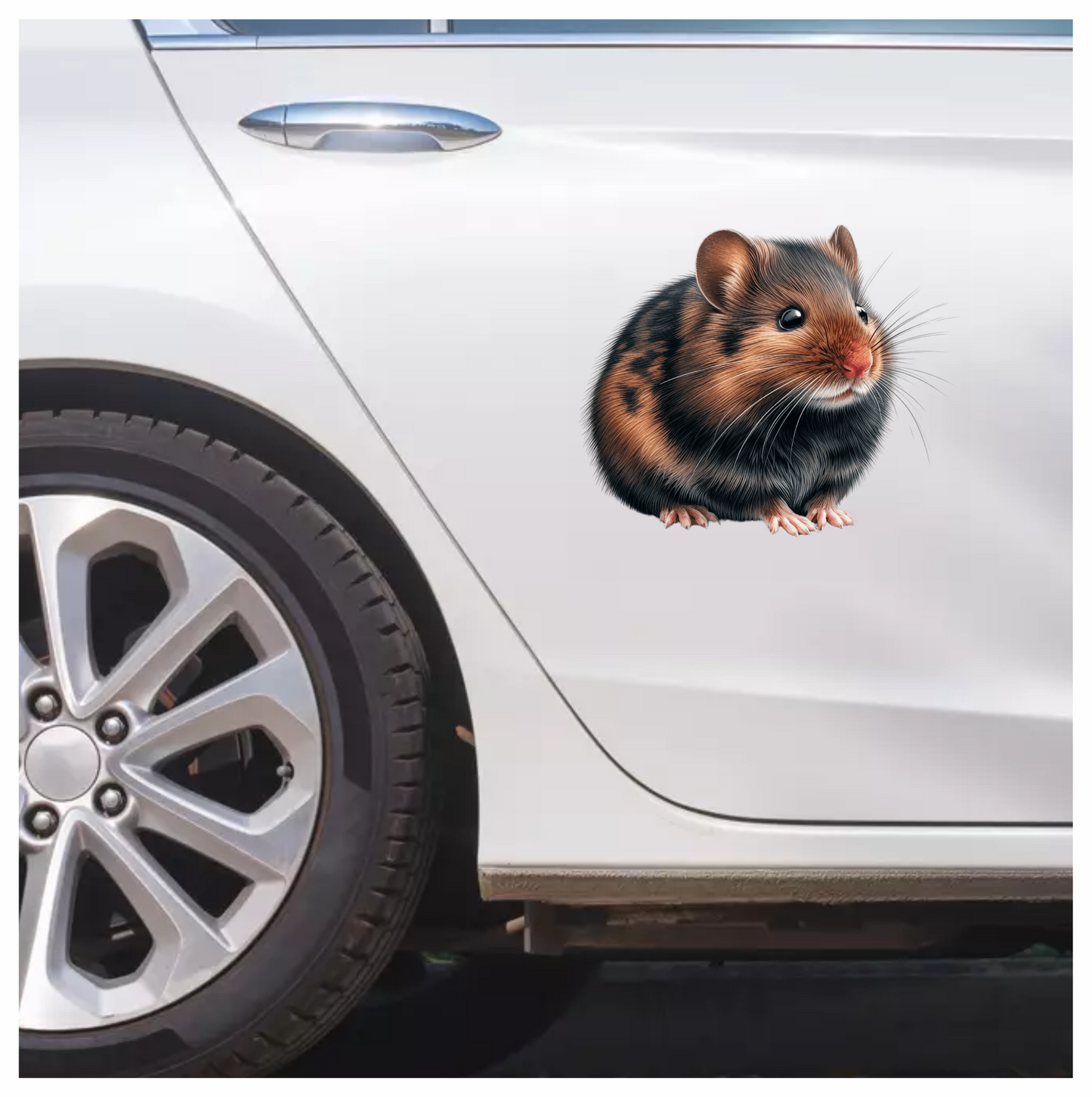 Brown Hamster European Rodent Small Vinyl Sticker Decal