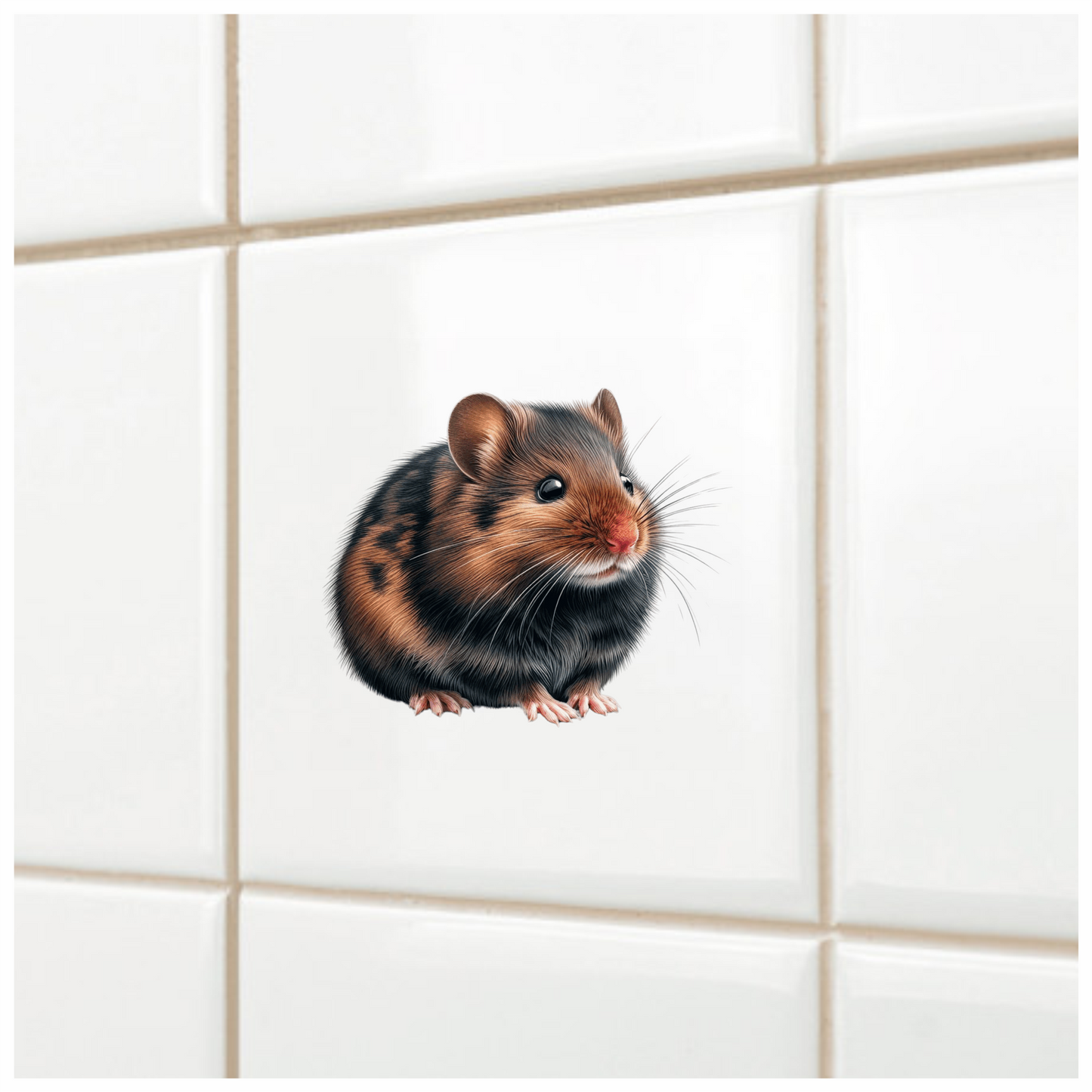 Brown Hamster European Rodent Small Vinyl Sticker Decal