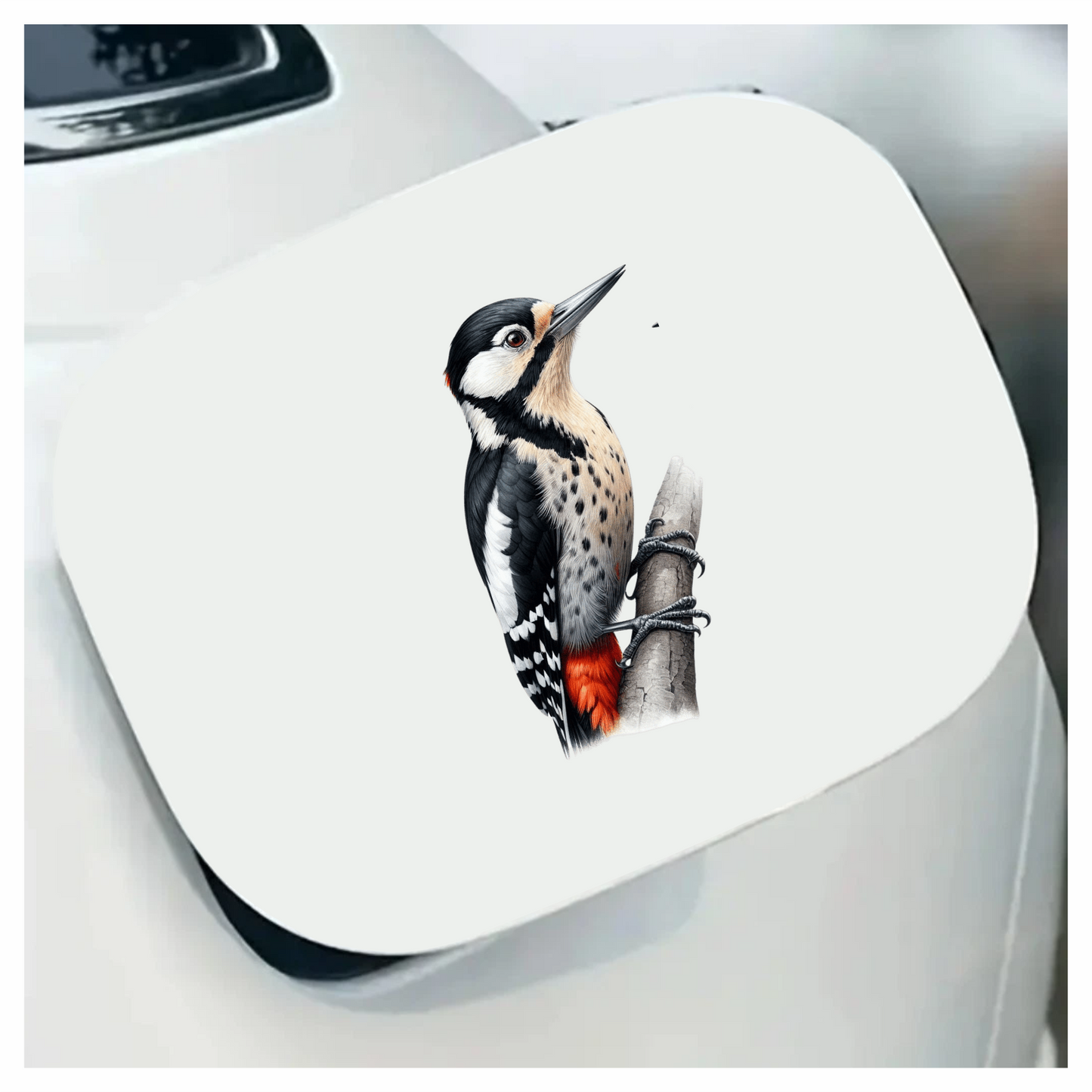 Black White Red Woodpecker Great Spotted Vinyl Sticker Decal