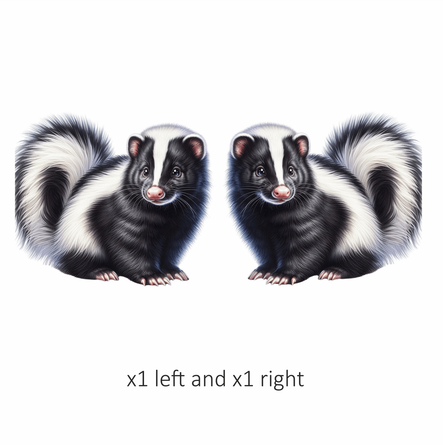 Black White Skunk Animal Cute Vinyl Sticker Decal