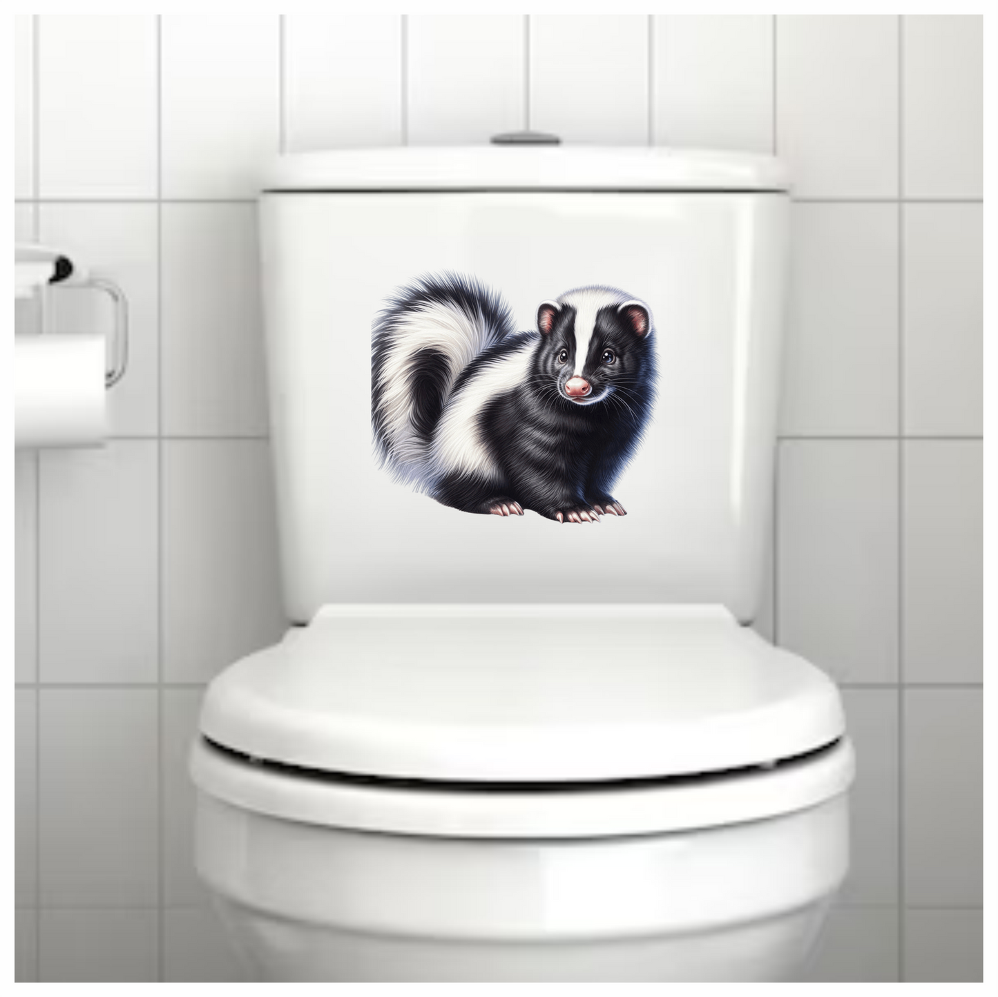 Black White Skunk Animal Cute Vinyl Sticker Decal