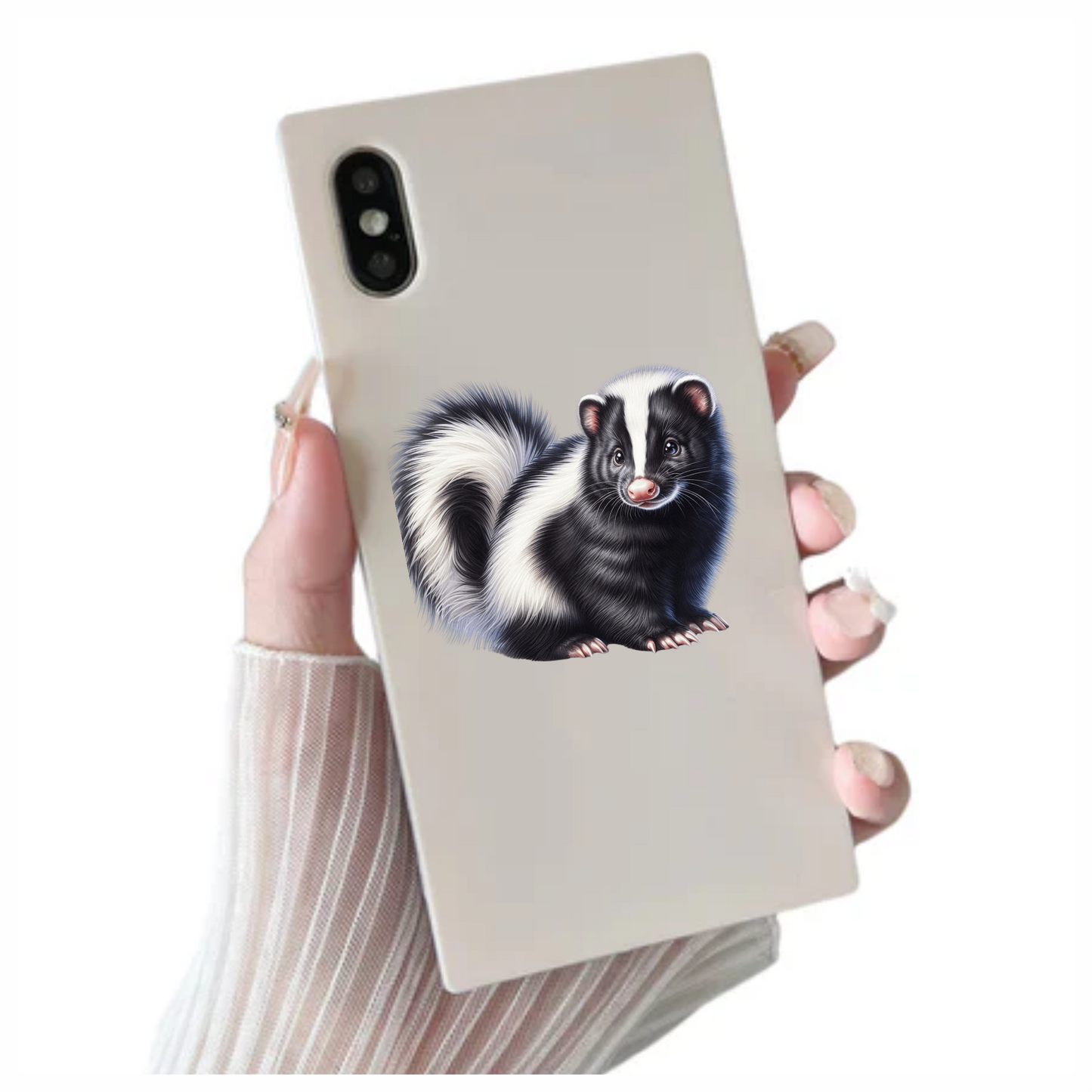 Black White Skunk Animal Cute Vinyl Sticker Decal