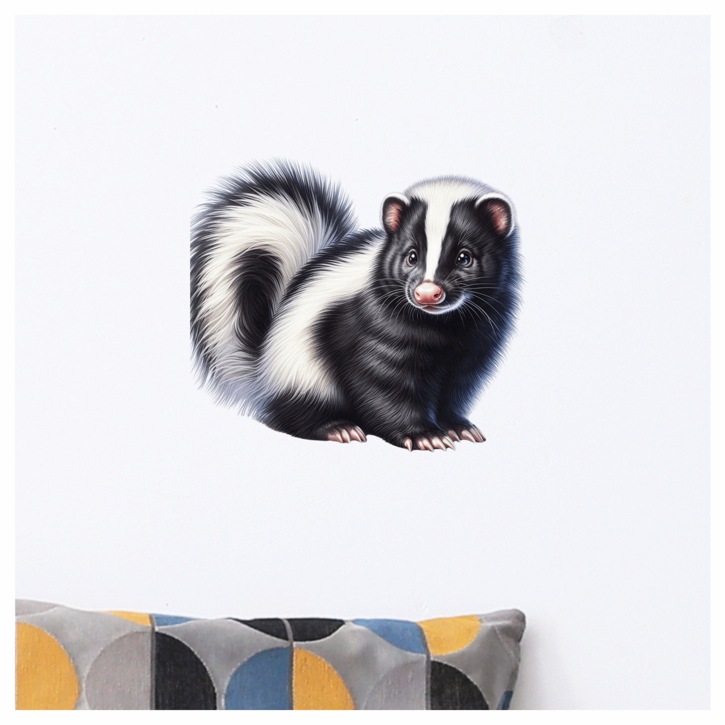 Black White Skunk Animal Cute Vinyl Sticker Decal