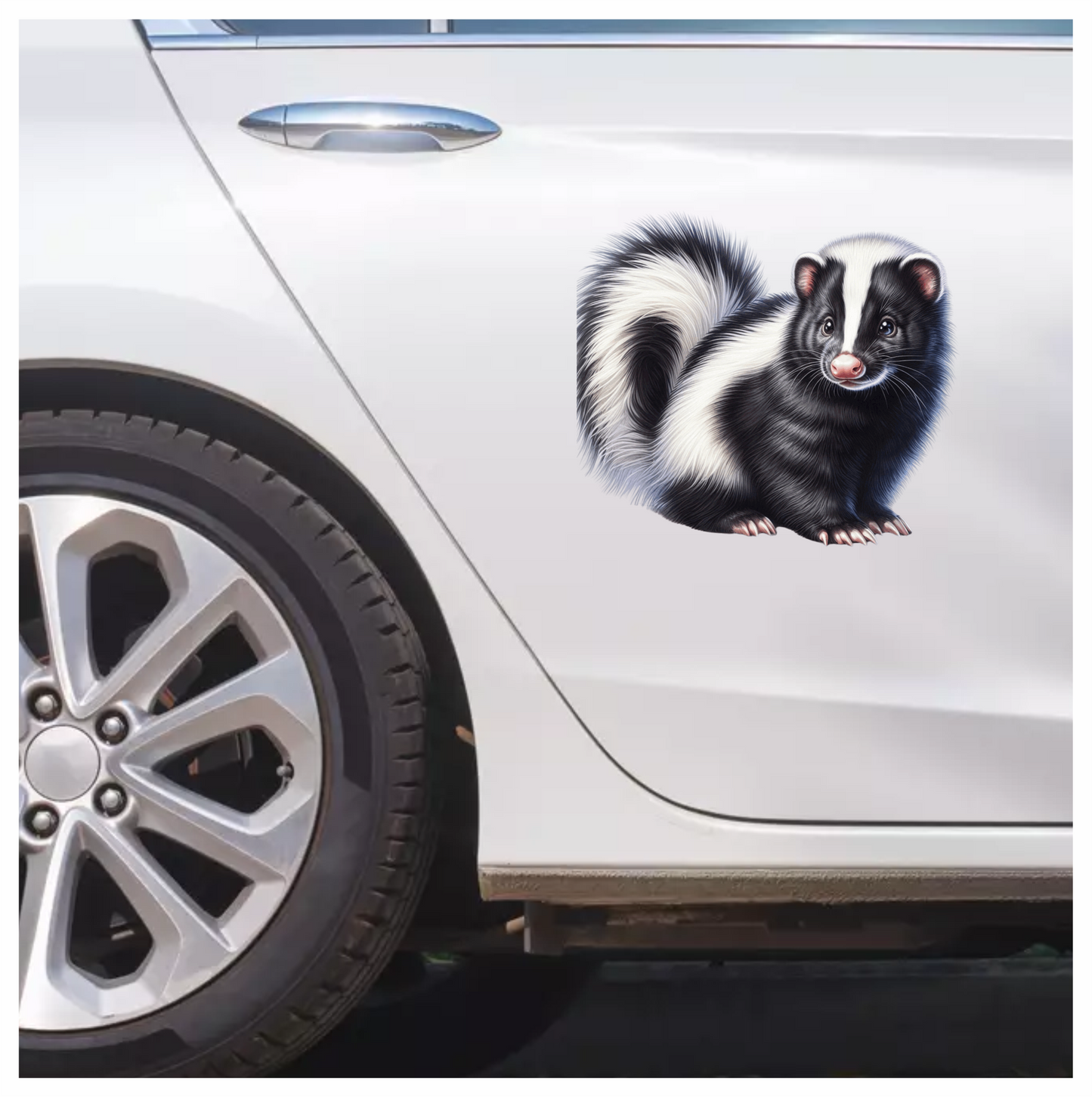Black White Skunk Animal Cute Vinyl Sticker Decal