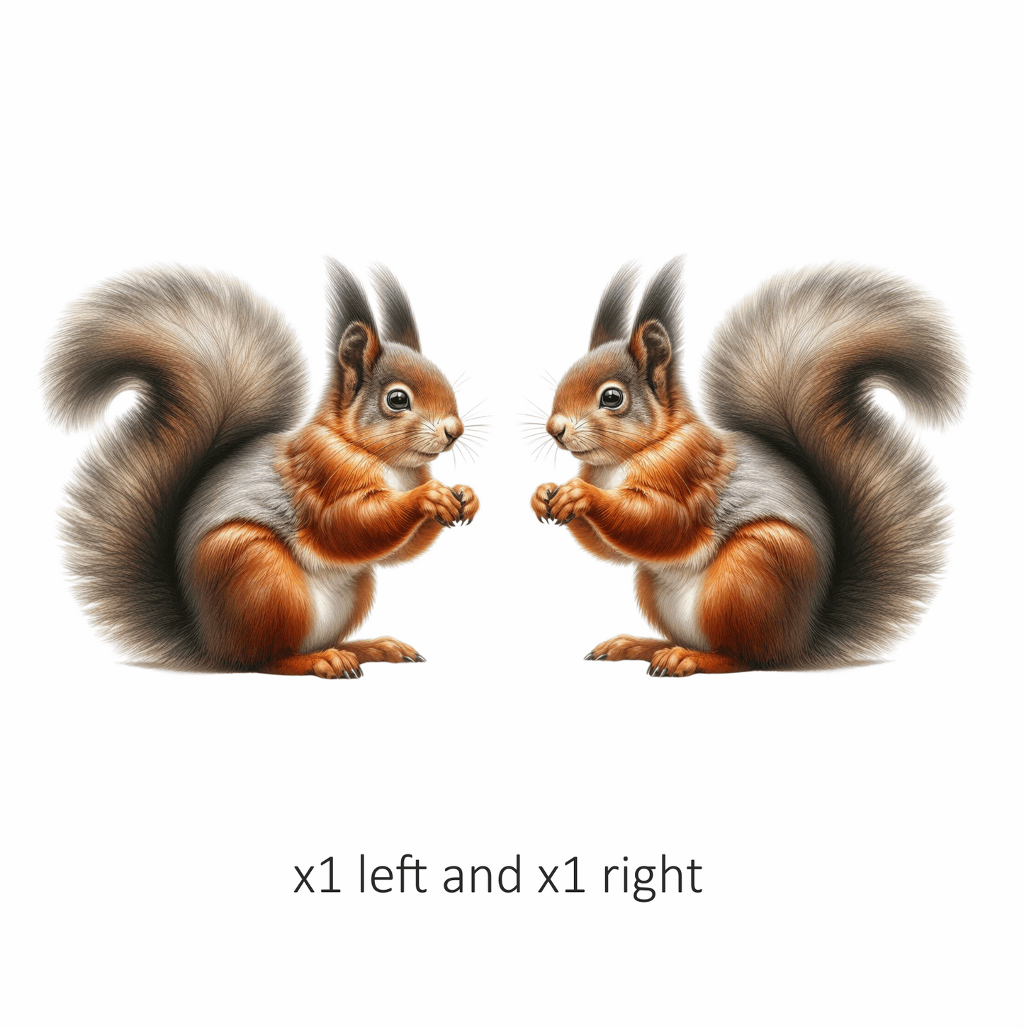 Red Squirrel Fluffy Tail Forest Vinyl Sticker Decal