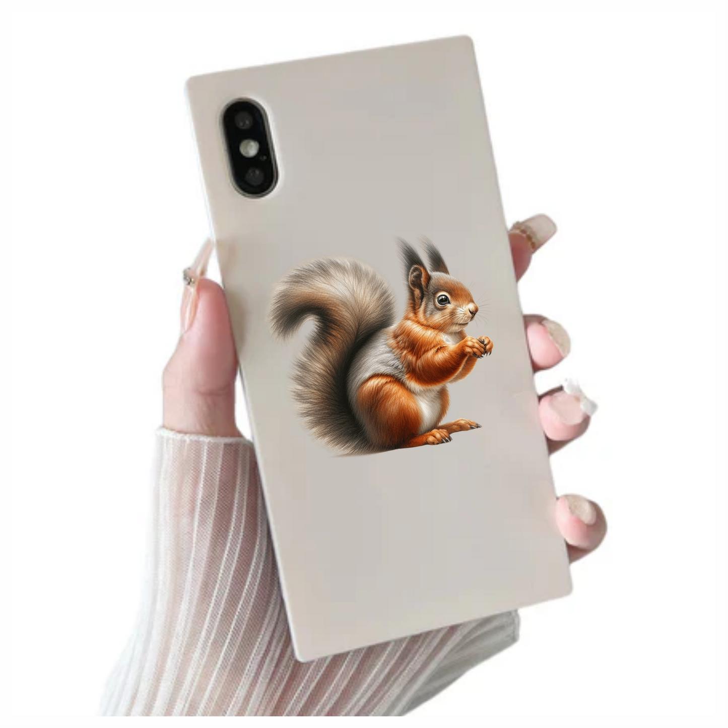Red Squirrel Fluffy Tail Forest Vinyl Sticker Decal