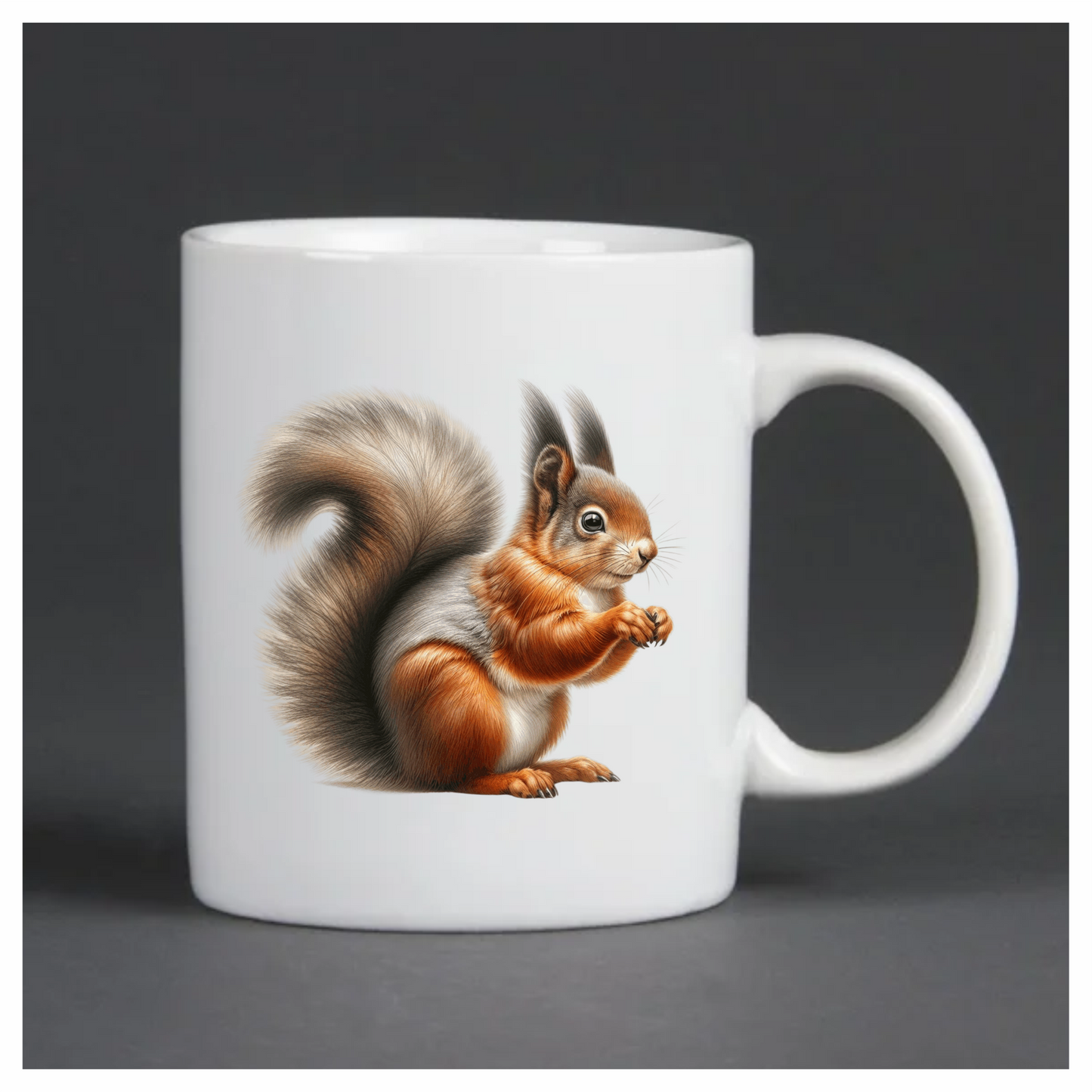Red Squirrel Fluffy Tail Forest Vinyl Sticker Decal