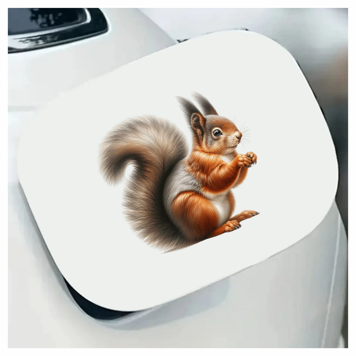 Red Squirrel Fluffy Tail Forest Vinyl Sticker Decal