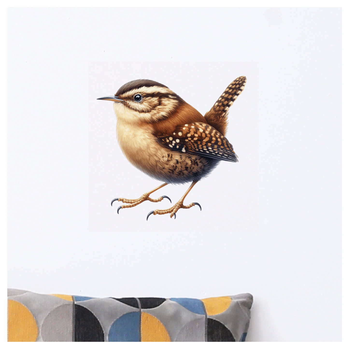 Brown Wren Small Bird Realistic Vinyl Sticker Decal
