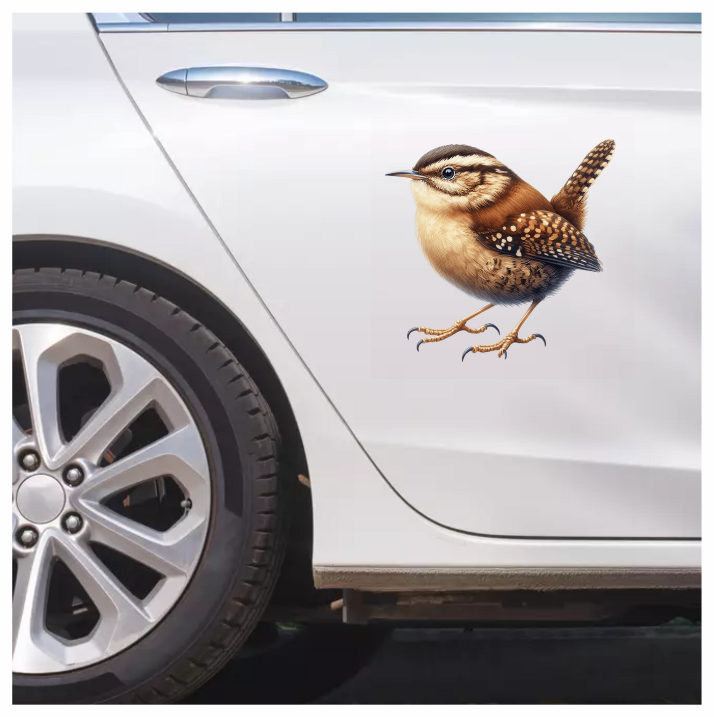 Brown Wren Small Bird Realistic Vinyl Sticker Decal