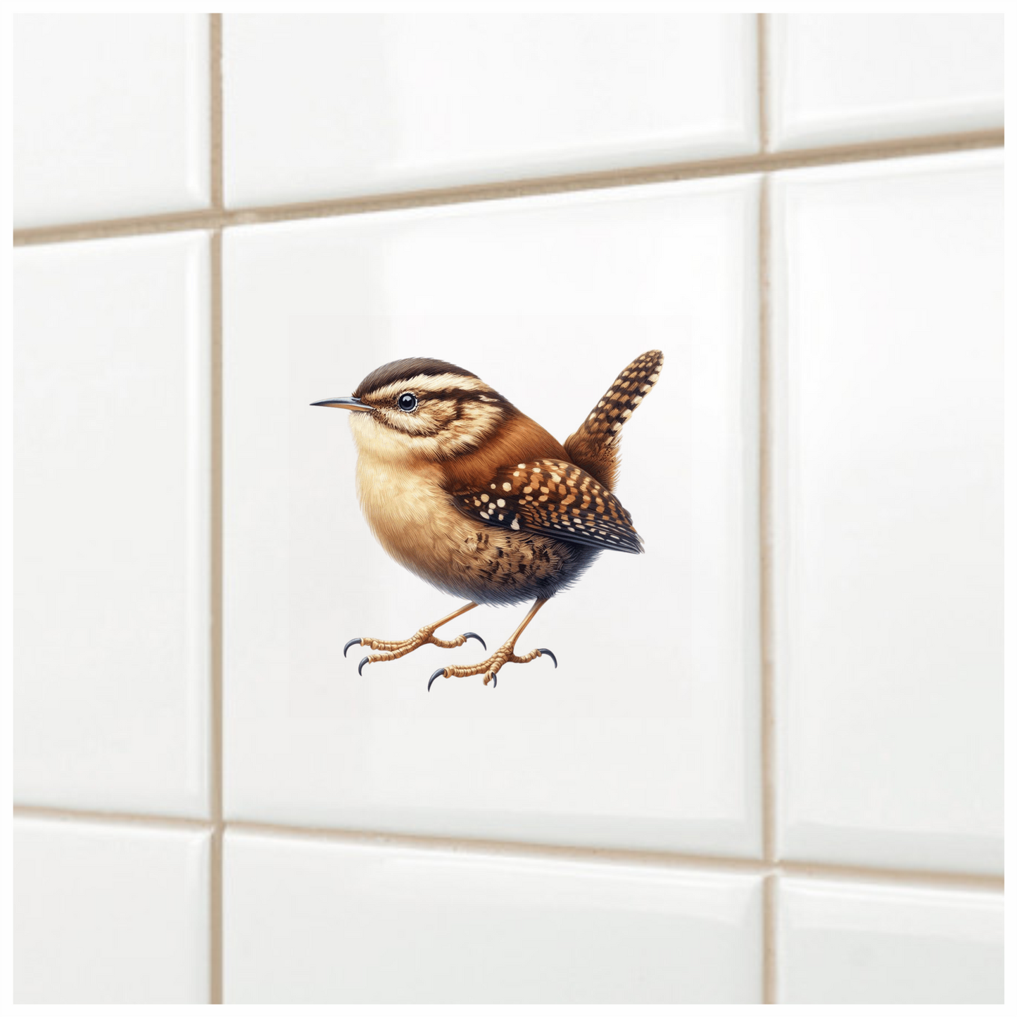 Brown Wren Small Bird Realistic Vinyl Sticker Decal