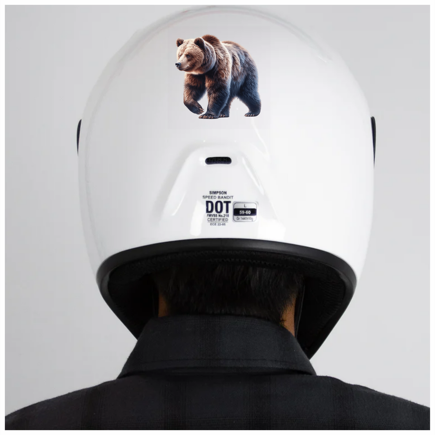 Brown Bear Large Strong Walking Vinyl Sticker Decal