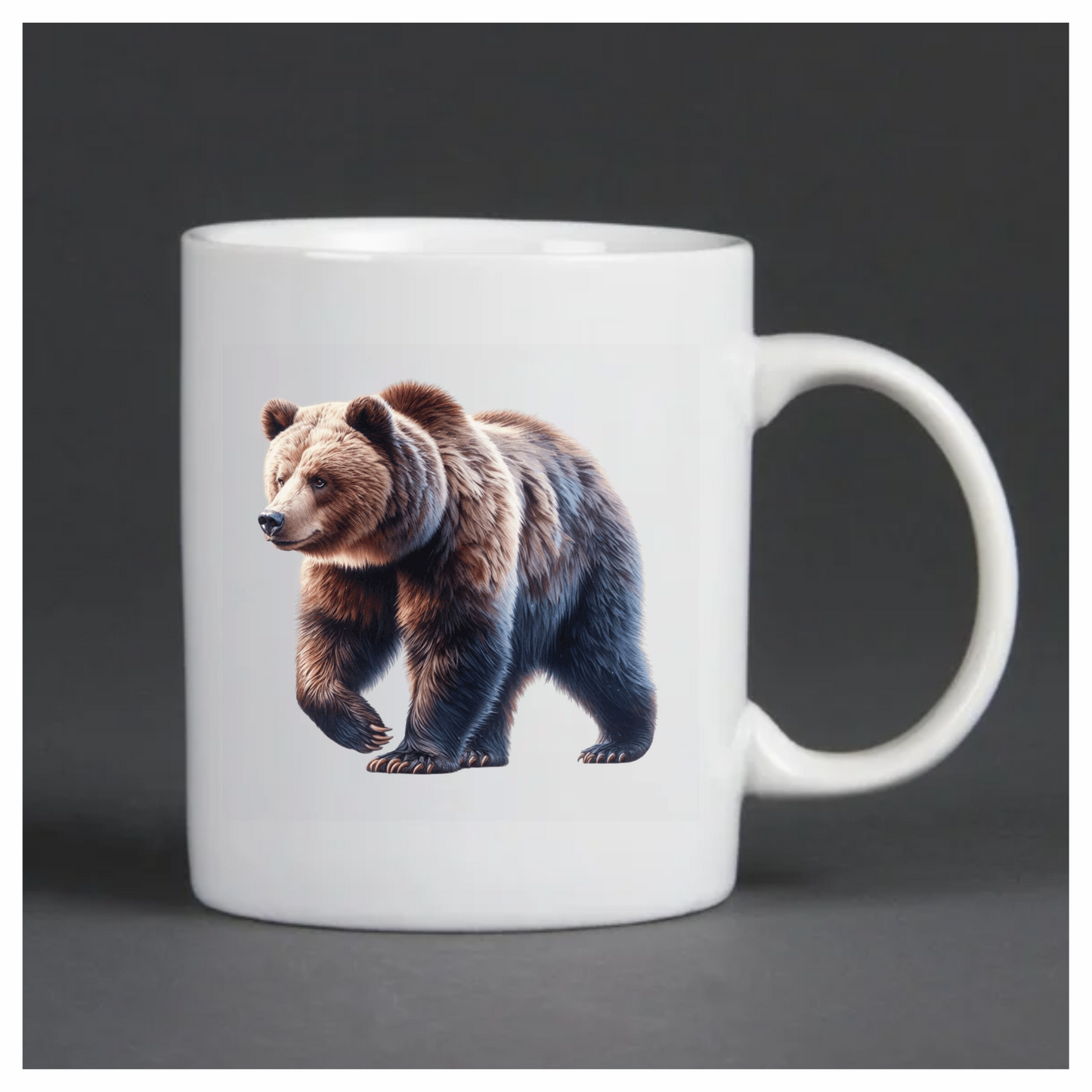 Brown Bear Large Strong Walking Vinyl Sticker Decal