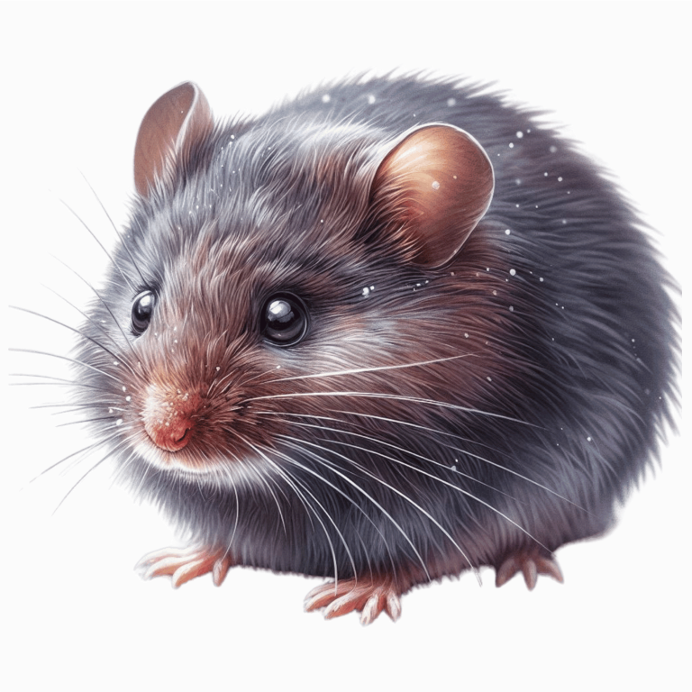 Grey Mouse Small Round Cute Vinyl Sticker Decal