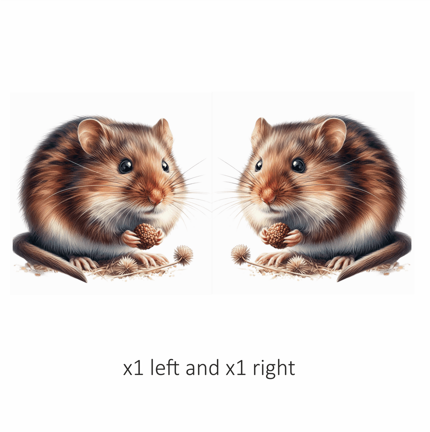 Brown Hamster Fluffy Seed Vinyl Sticker Decal