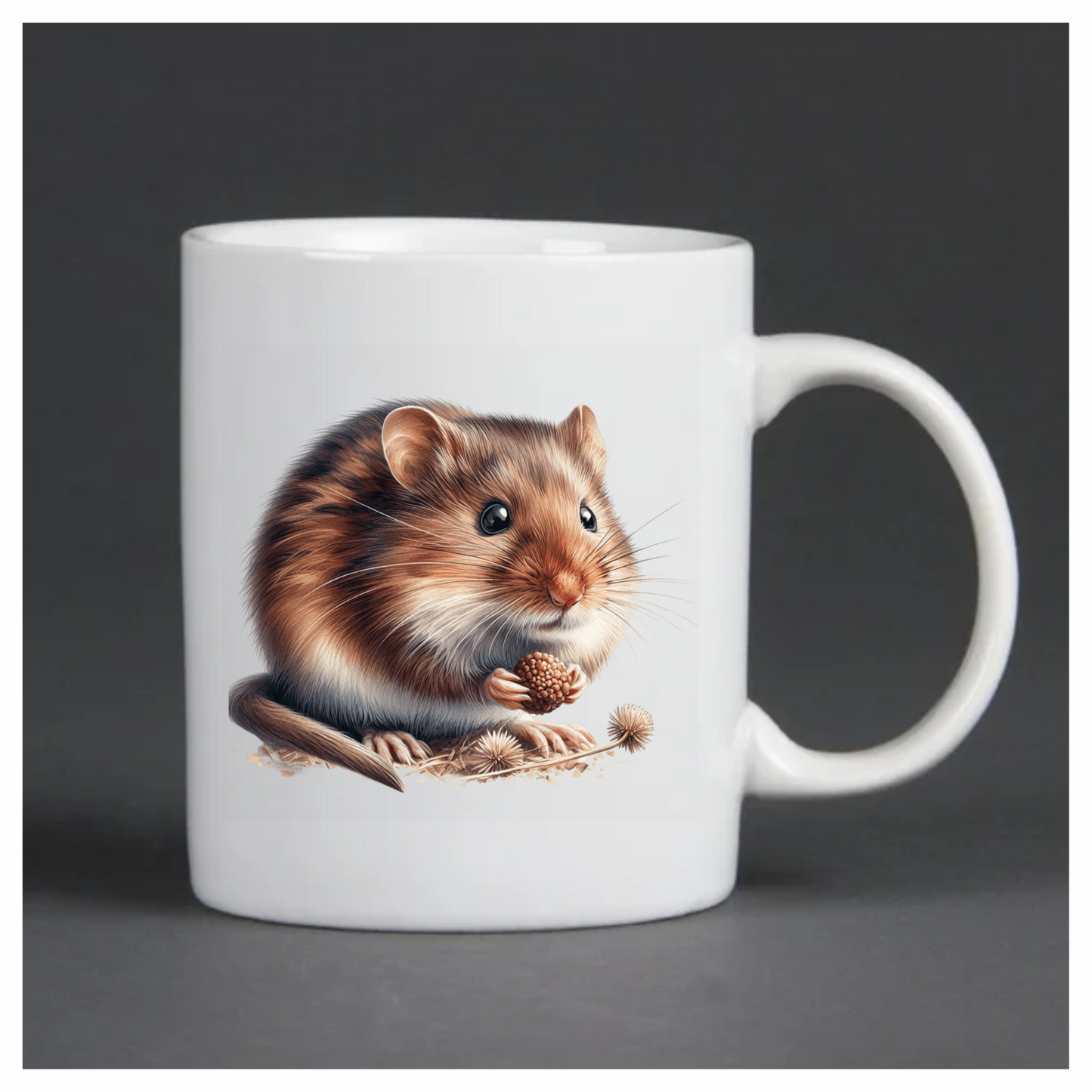 Brown Hamster Fluffy Seed Vinyl Sticker Decal