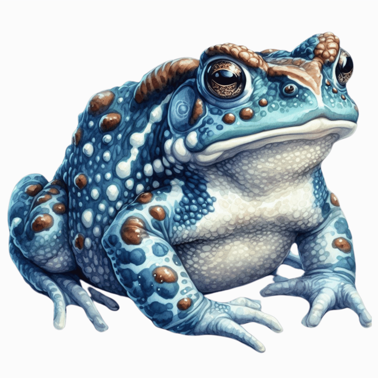 Blue Toad Spotted Amphibian Creature Vinyl Sticker Decal