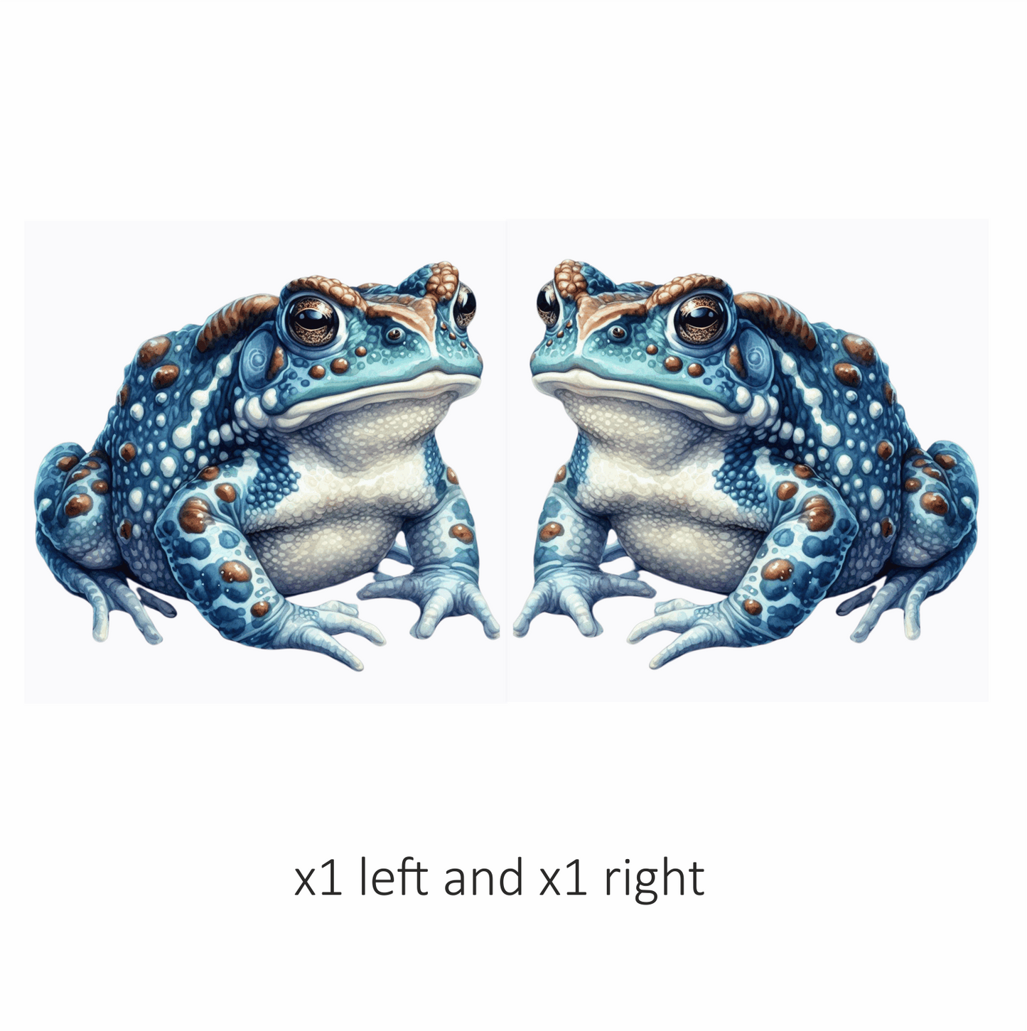 Blue Toad Spotted Amphibian Creature Vinyl Sticker Decal