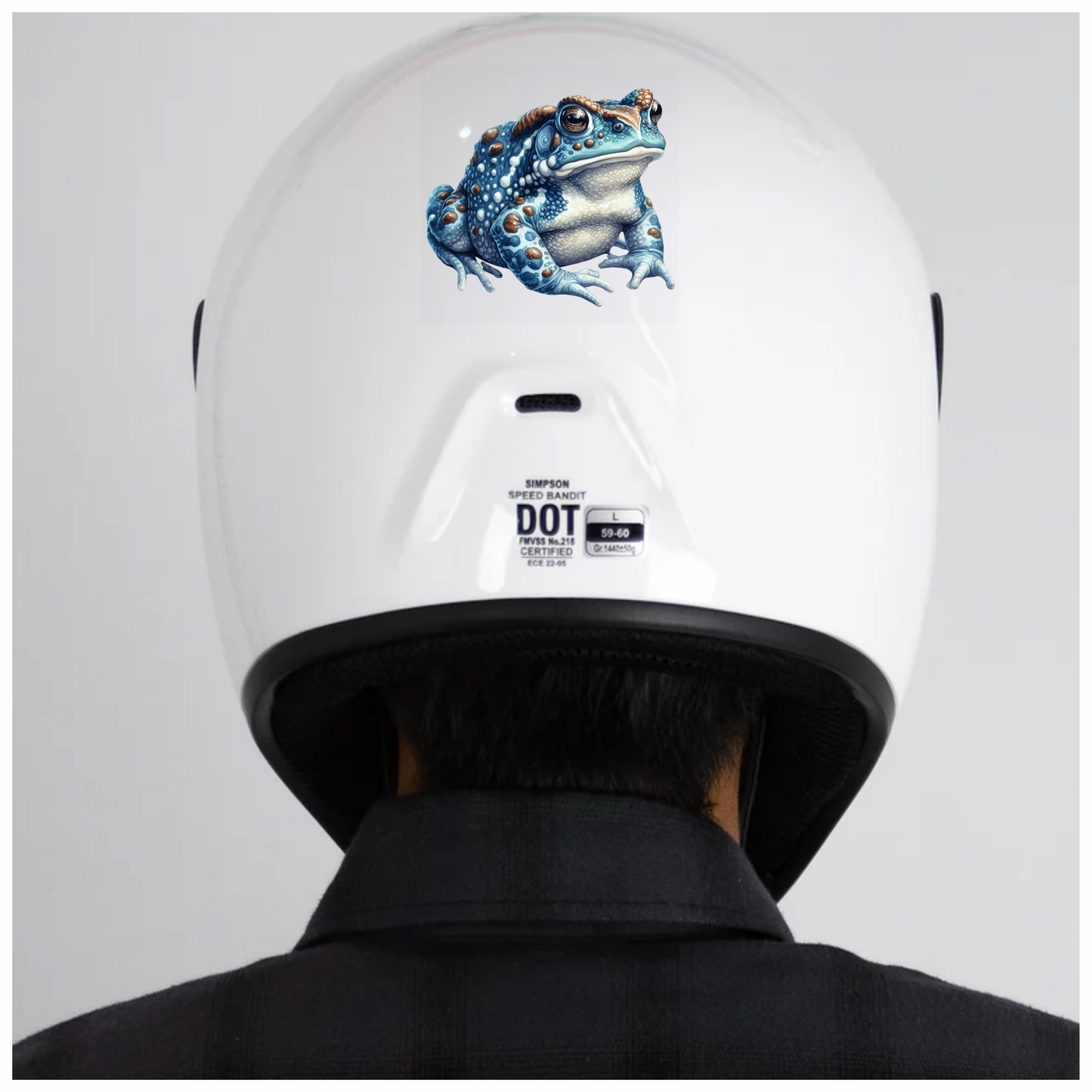 Blue Toad Spotted Amphibian Creature Vinyl Sticker Decal